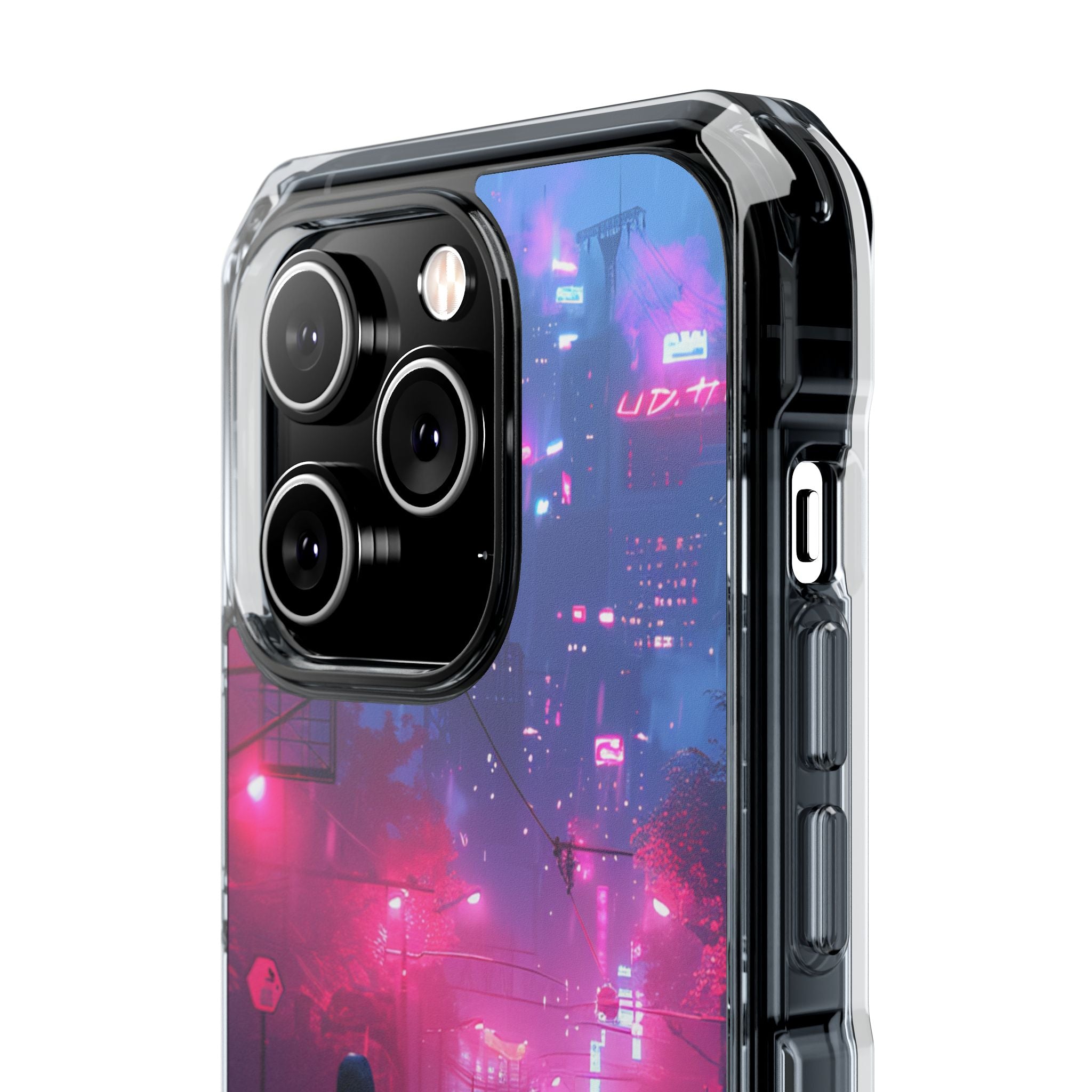 Neon Shadow City iPhone 14 - Impact Clear+