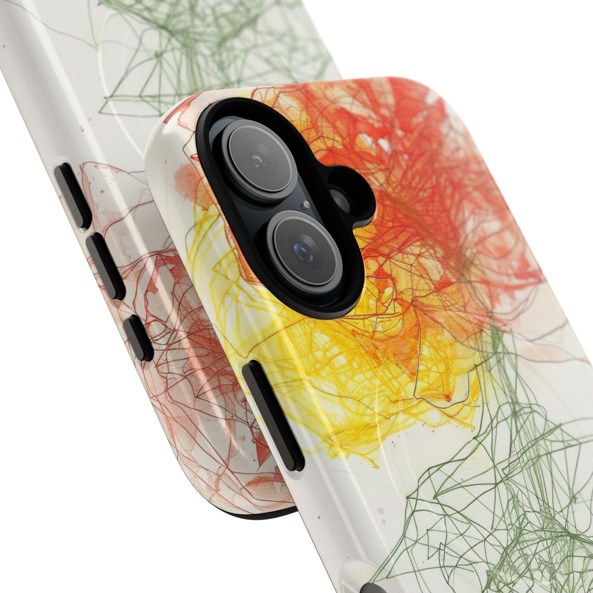 Fiery Blossom Tangle iPhone 16 - Tough+
