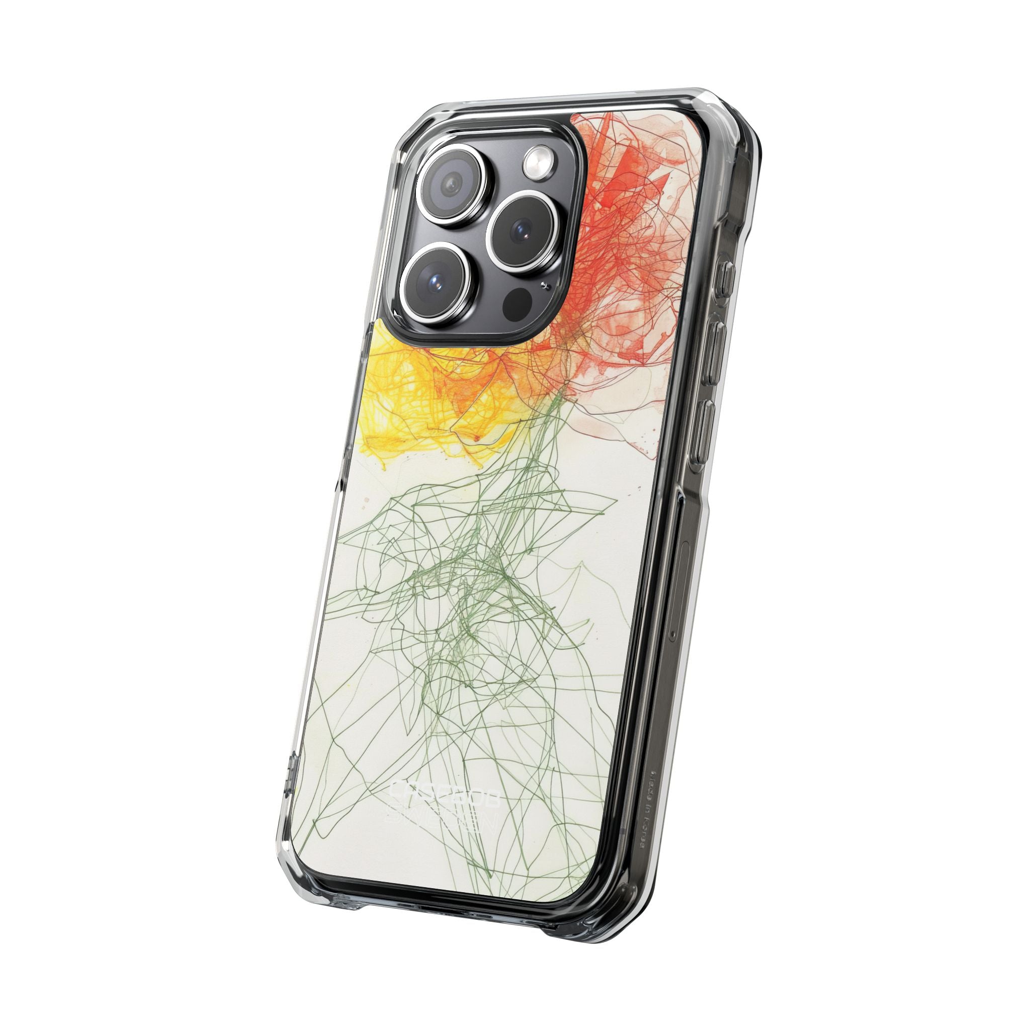 Fiery Blossom Tangle iPhone 15 - Impact Clear+