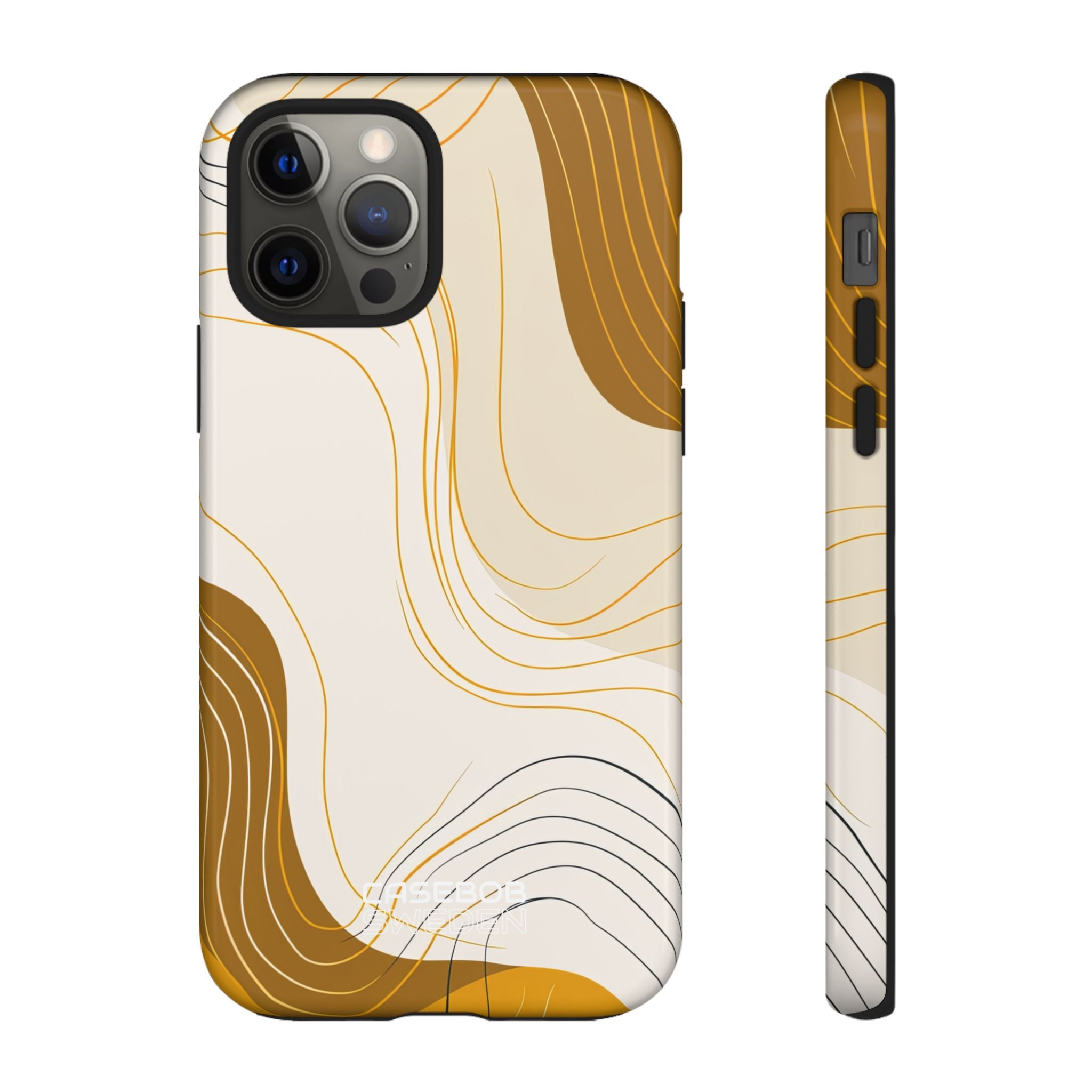 Golden Flow Lines iPhone 12 - Tough