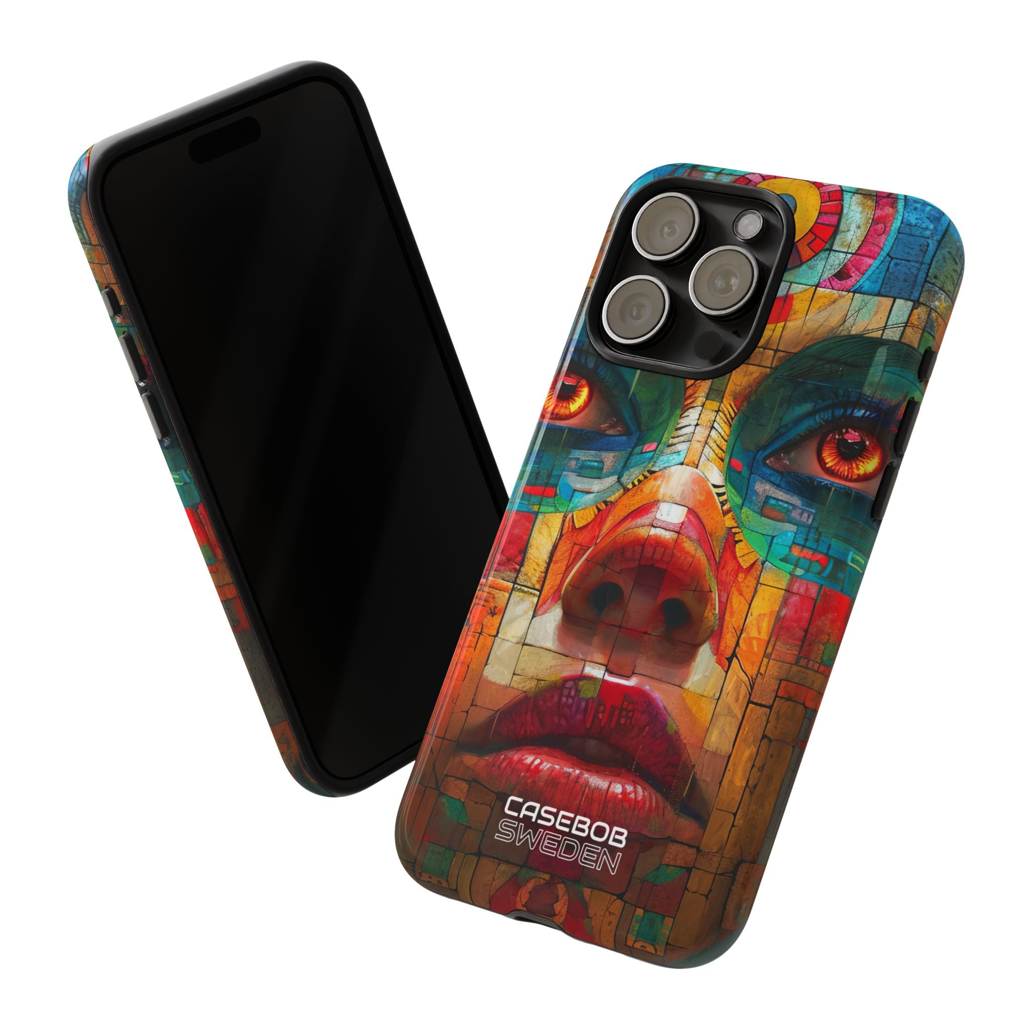 Ritratto Fiamma Geometrica iPhone 15 - Tough