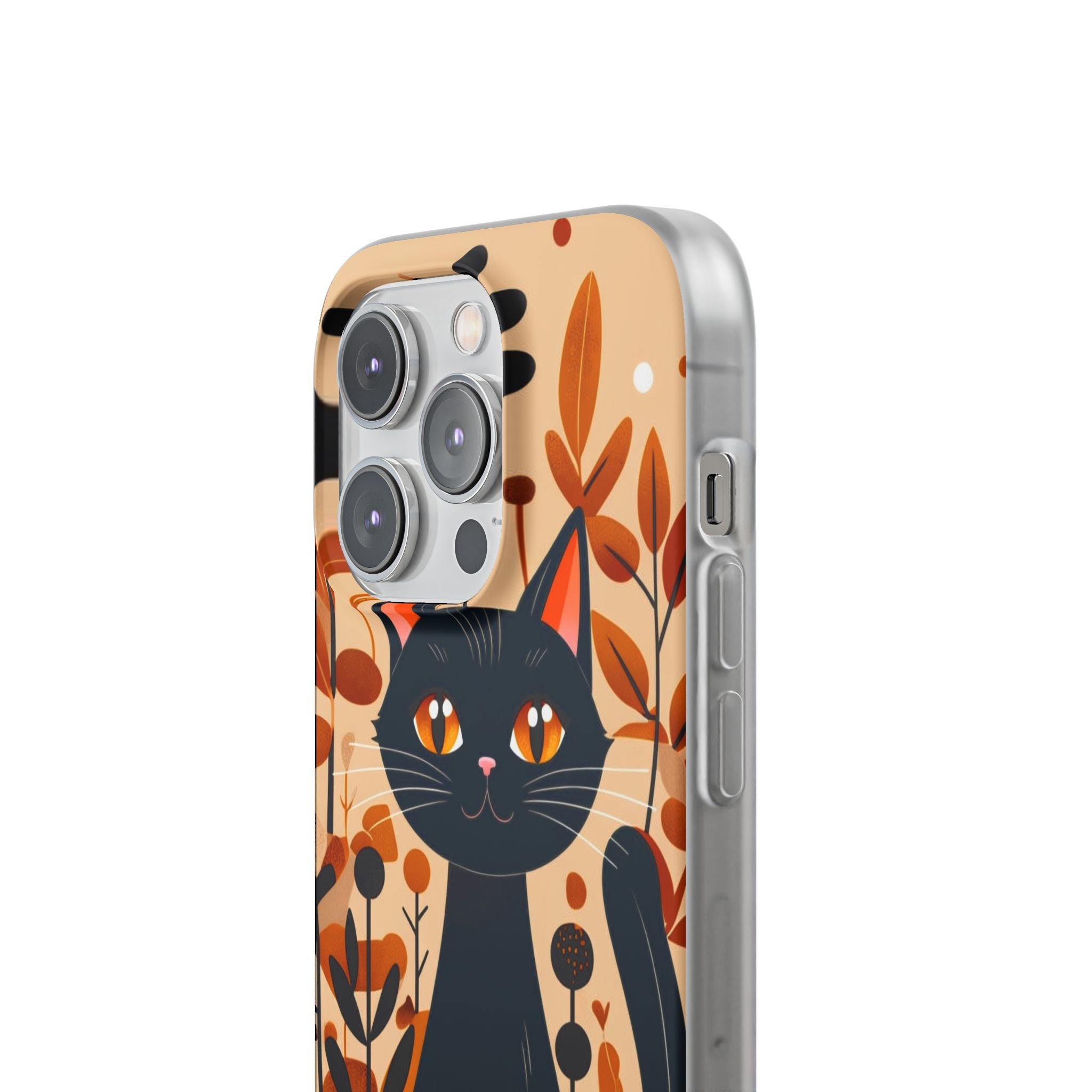 Black Cat Glow iPhone 14 Pro Case - Soft