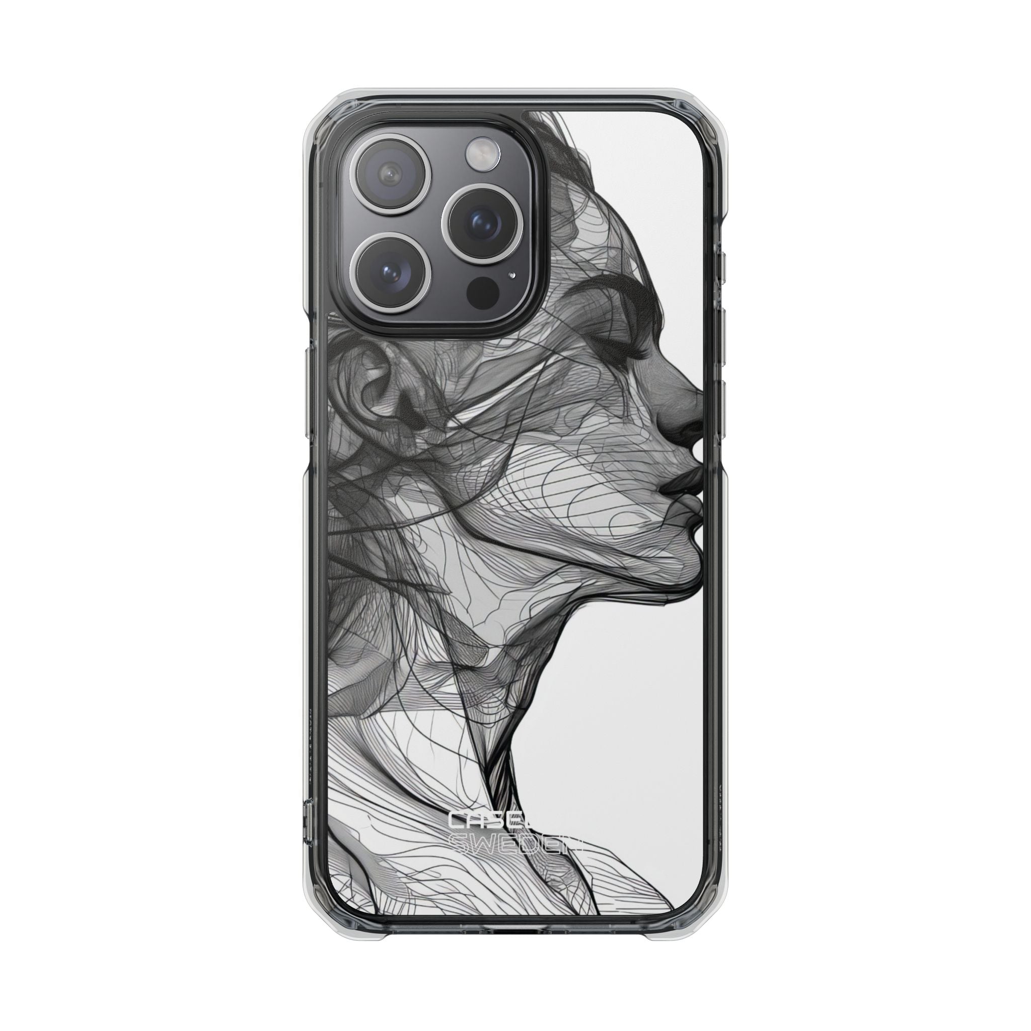 Windswept Woman Lines iPhone 15 - Impact Clear+