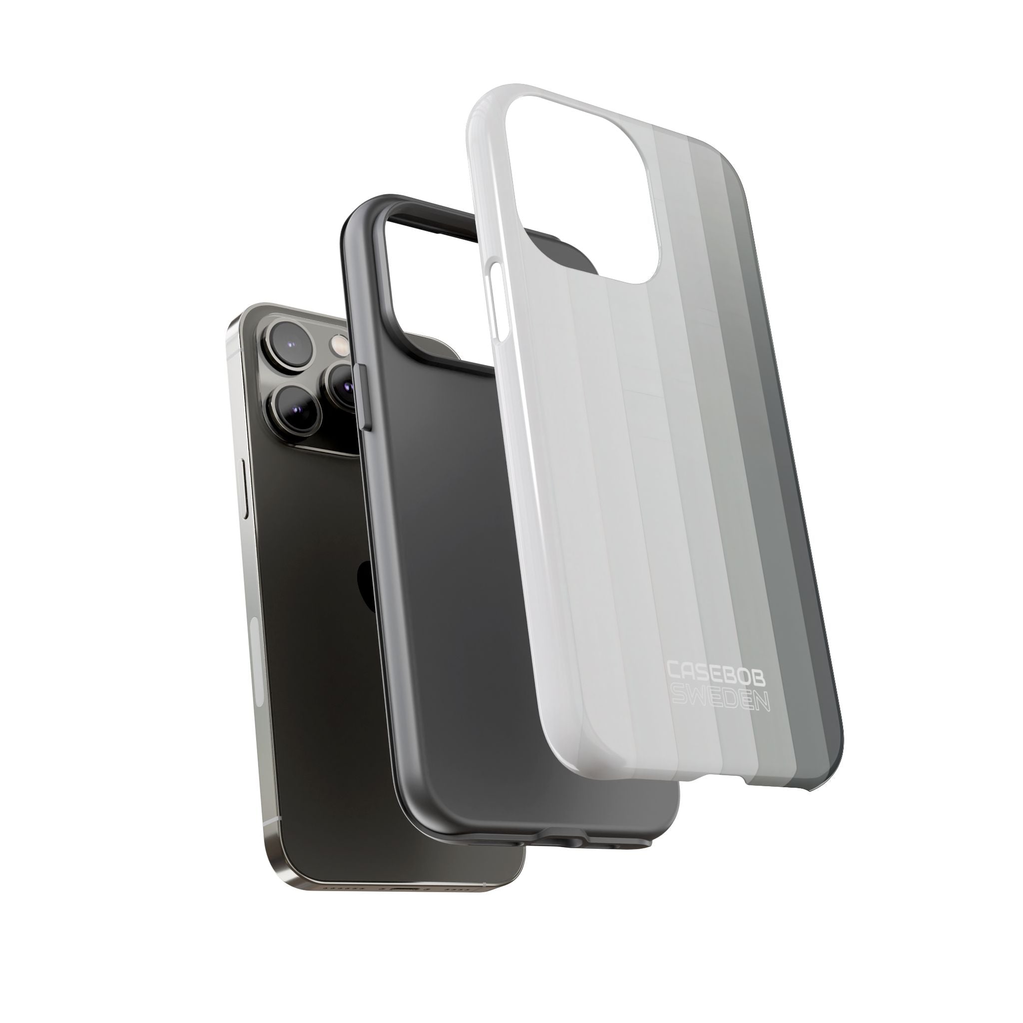 Silver Gradient Stripes iPhone 14 - Tough