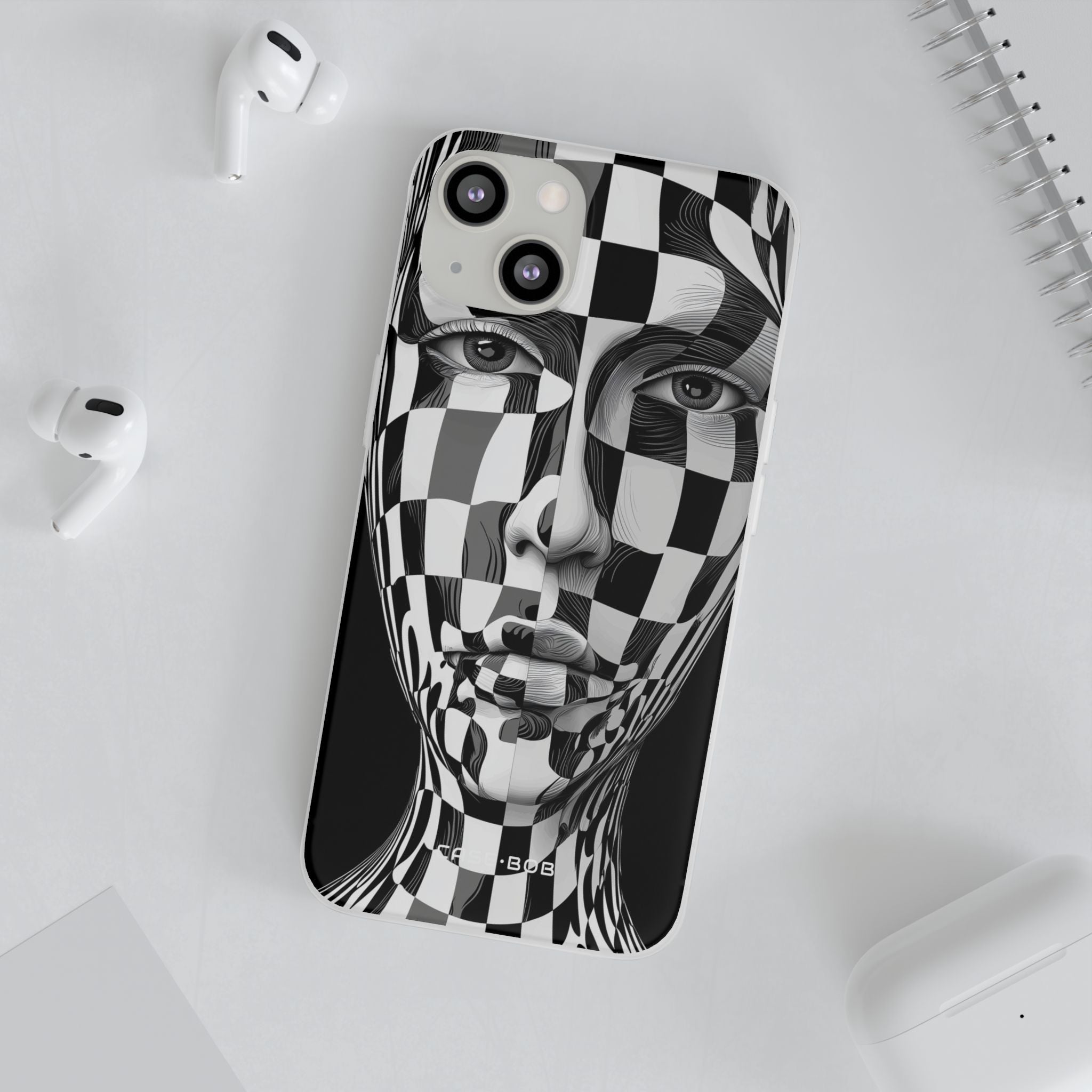 Checkered Face iPhone 13 - Soft