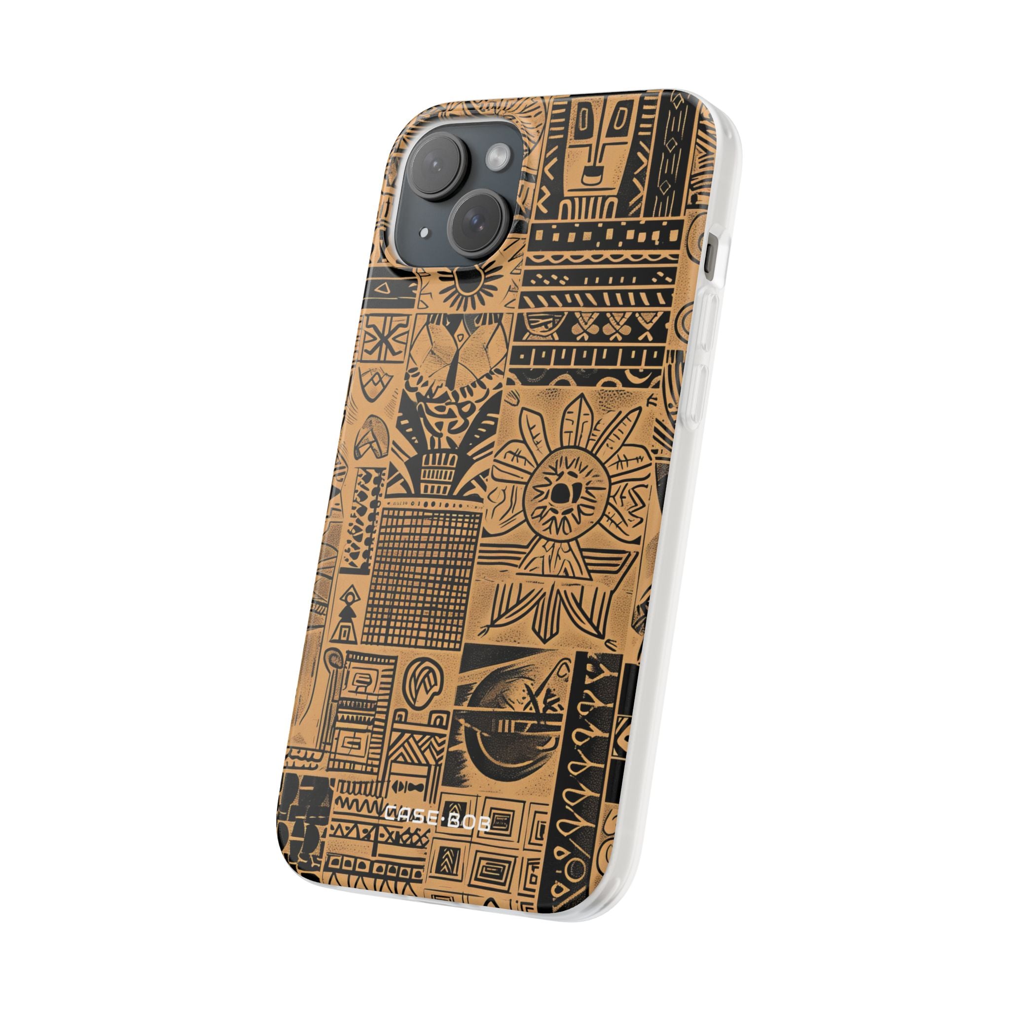 Tribal Faces iPhone 15 Plus Case - Soft