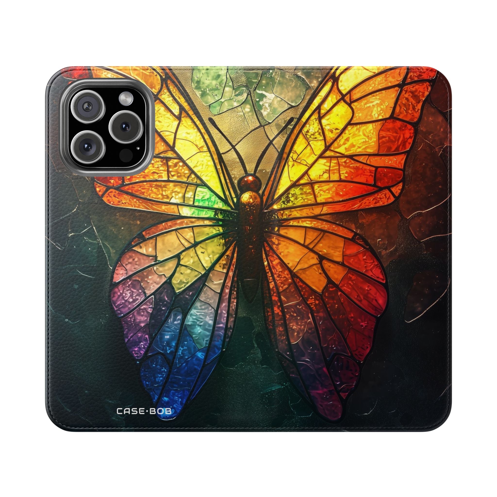 Stained Glass Butterfly - iPhone 16 Max Case - Wallet