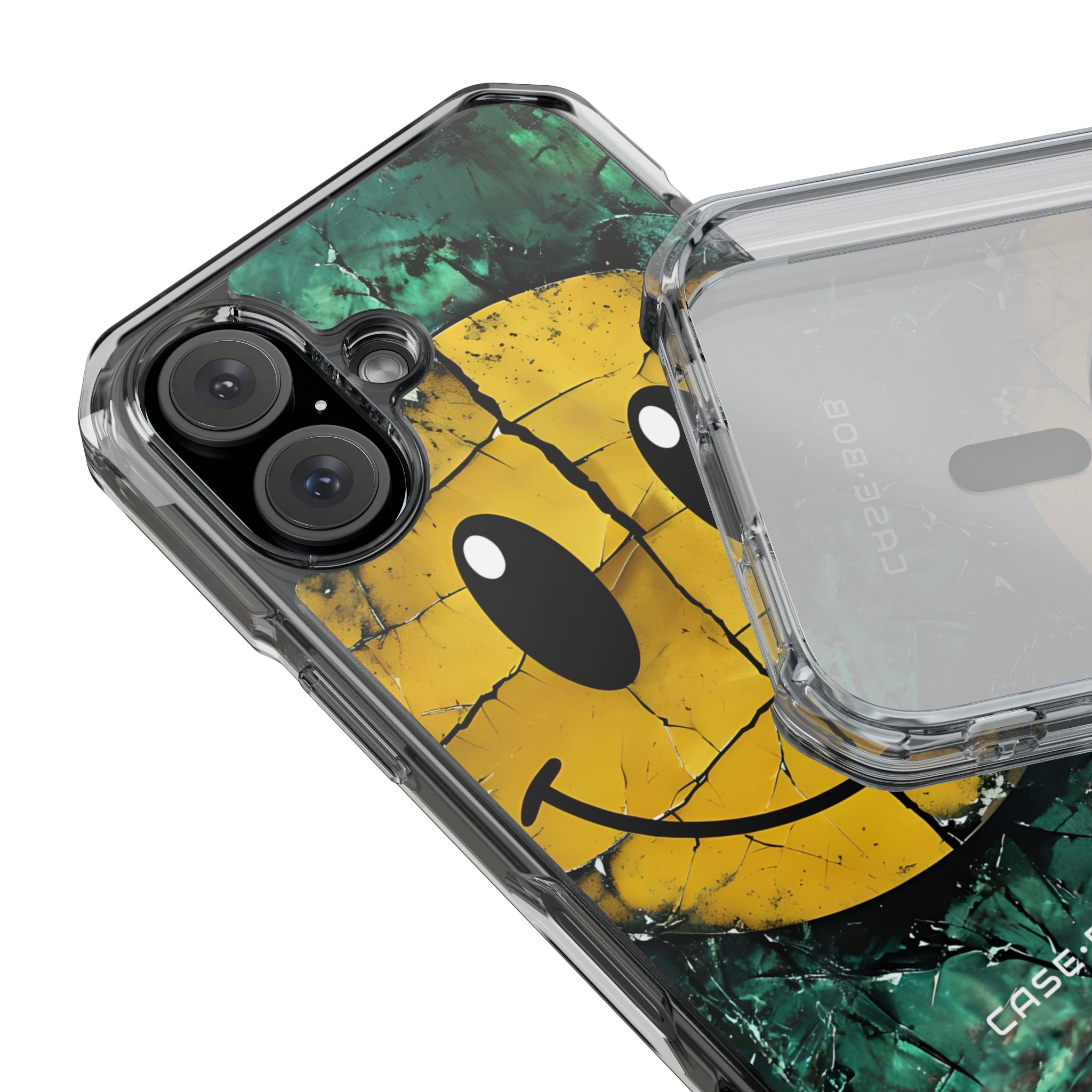 Cracked Smiley iPhone 16 Case - Impact