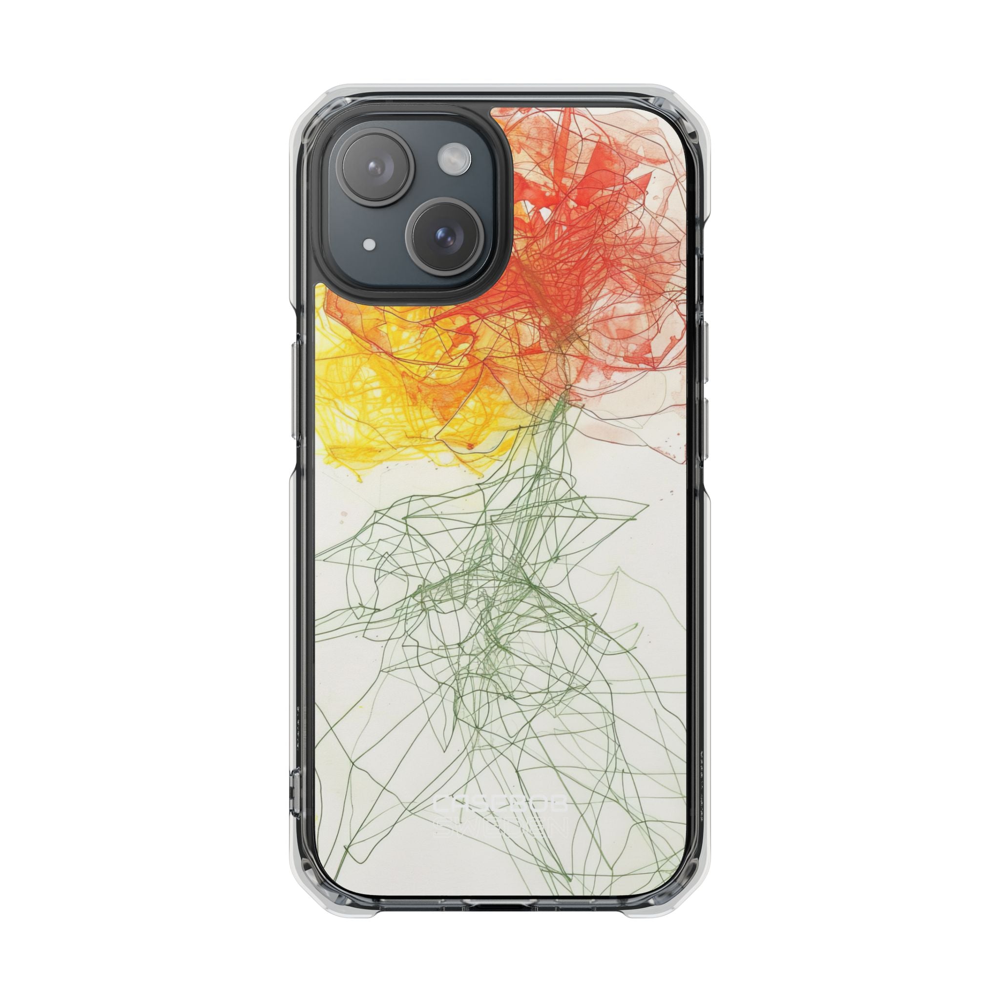 Fiery Blossom Tangle iPhone 15 - Impact Clear+