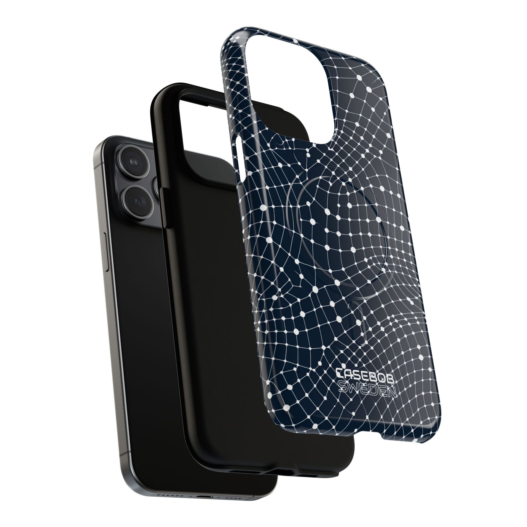 Warped Grid Web iPhone 15 - Tough+