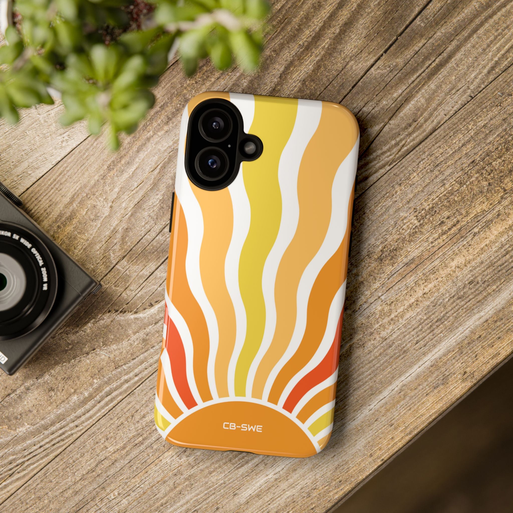 Retro Sunshine Waves - iPhone Case