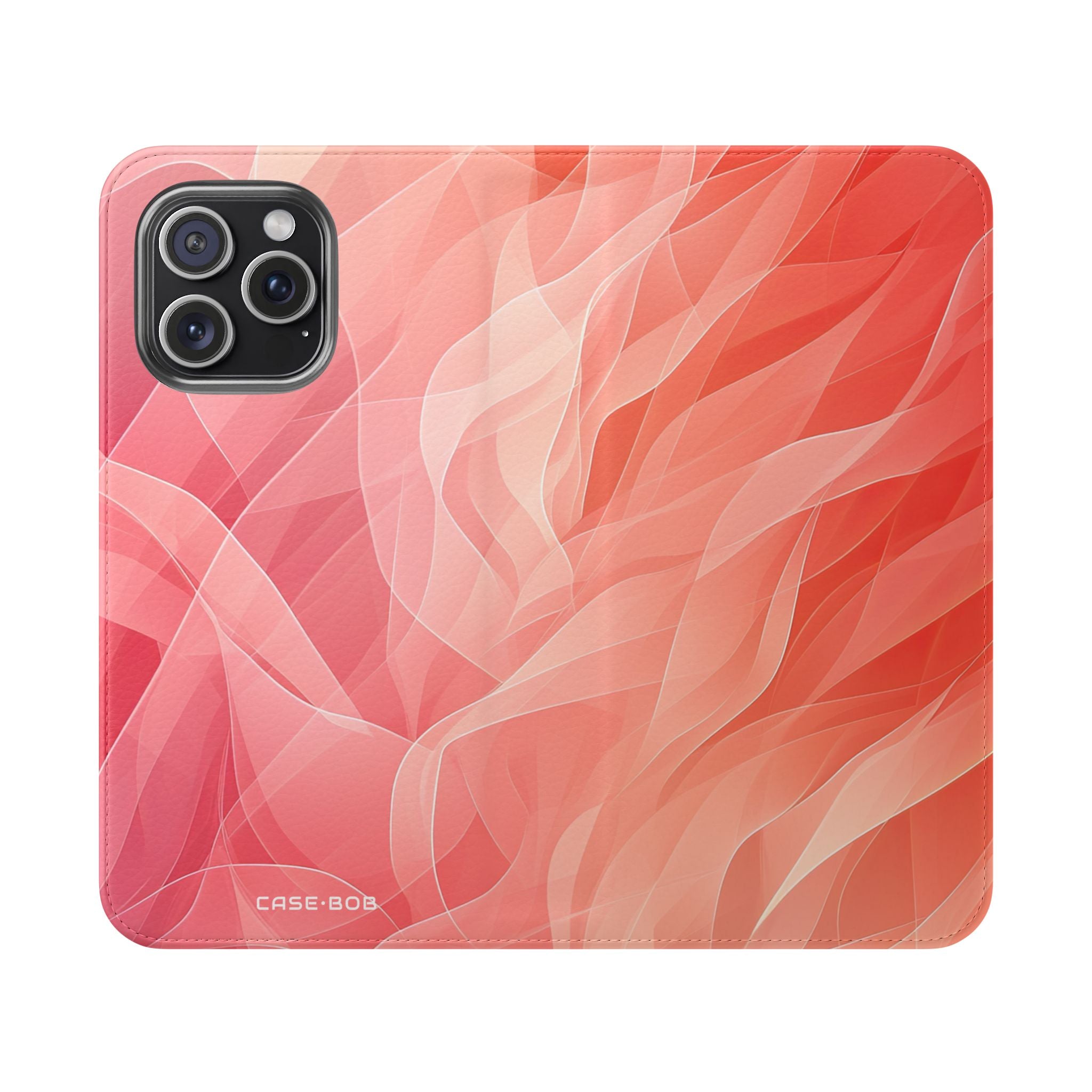Coral Waves - iPhone 15 Pro Max Case - Wallet