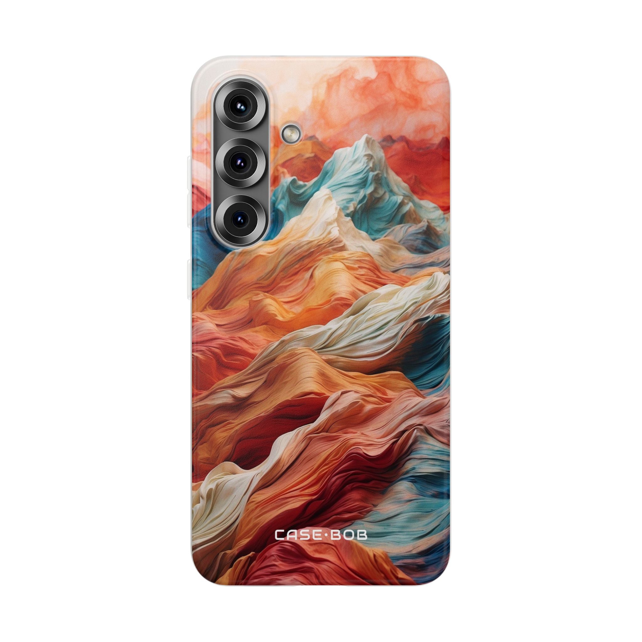 Fabric Peaks Cream Samsung S25 Case - Soft