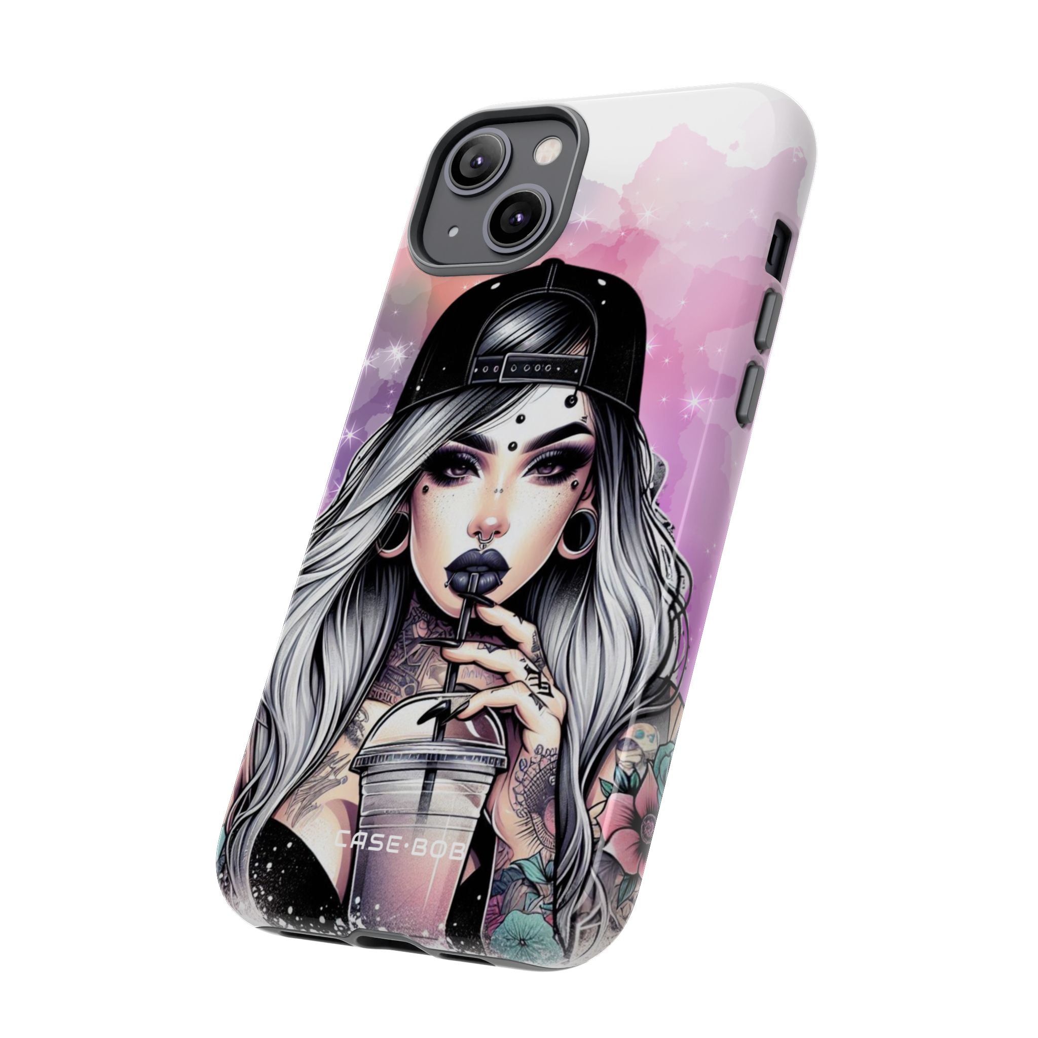 Silver Sip Nebula iPhone 14 Plus Case - Tough