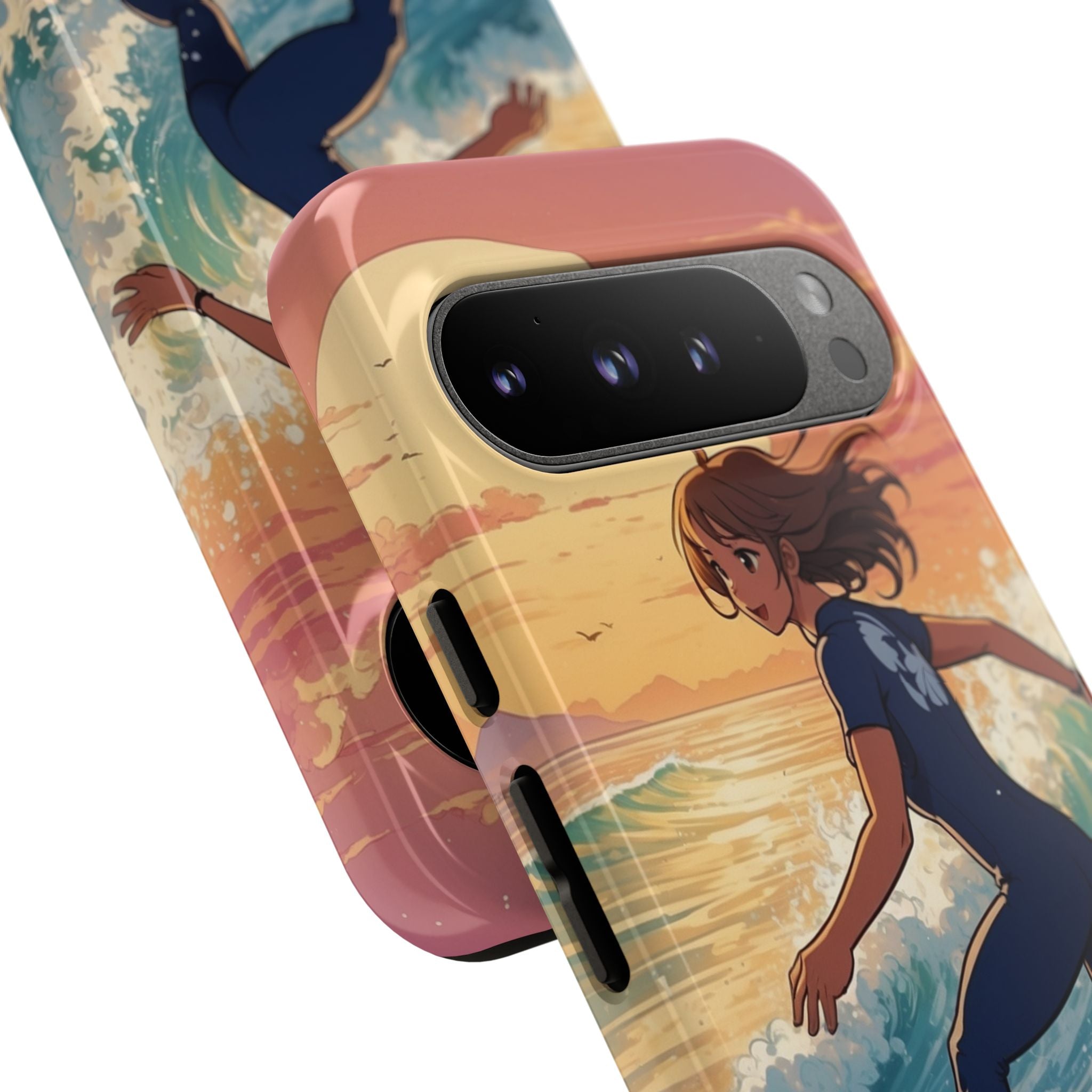 Surfing Into Sunset - Google Pixel Case