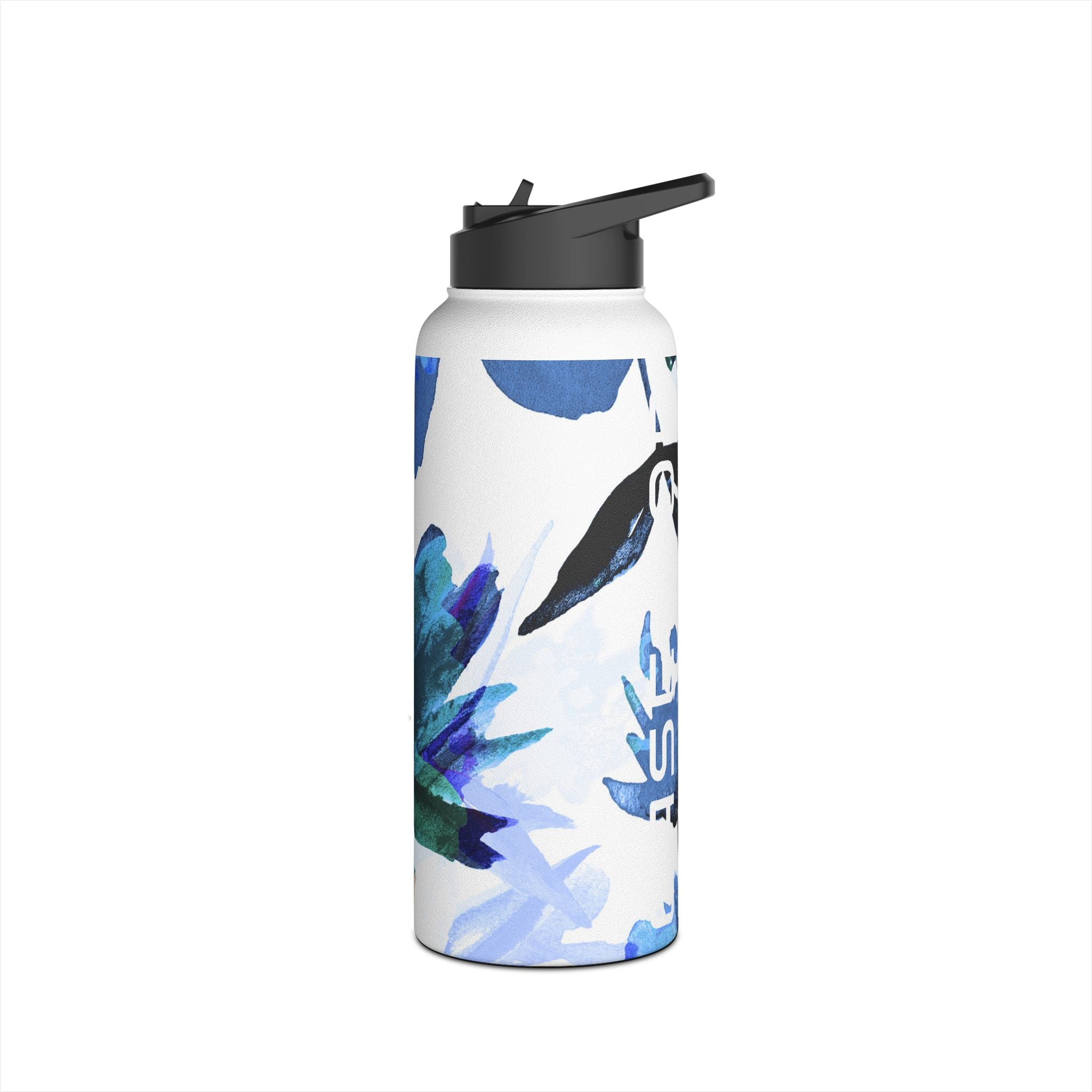 Blue Bloom - Stainless Steel Water Bottle