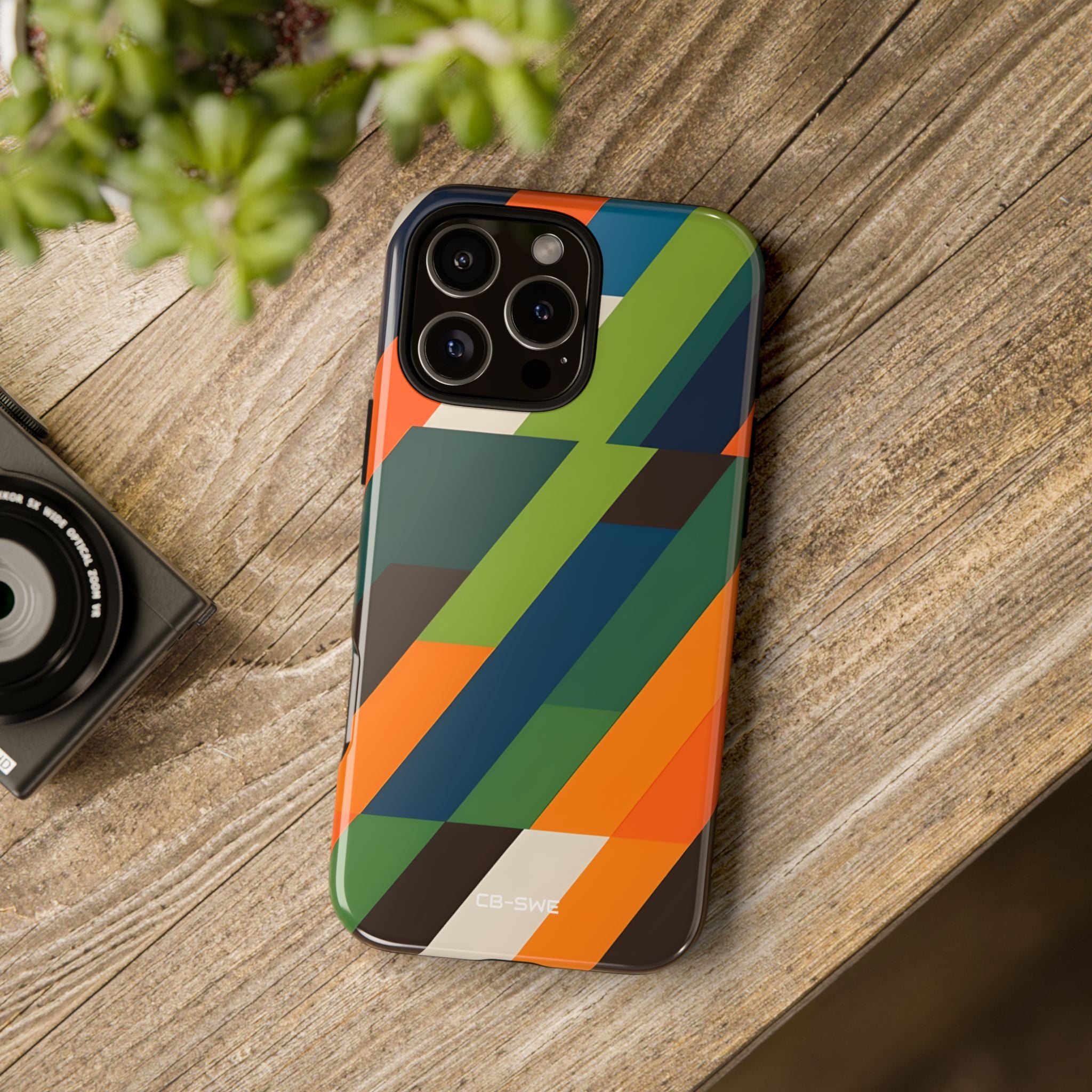 Geometric Color Intersection - iPhone Case
