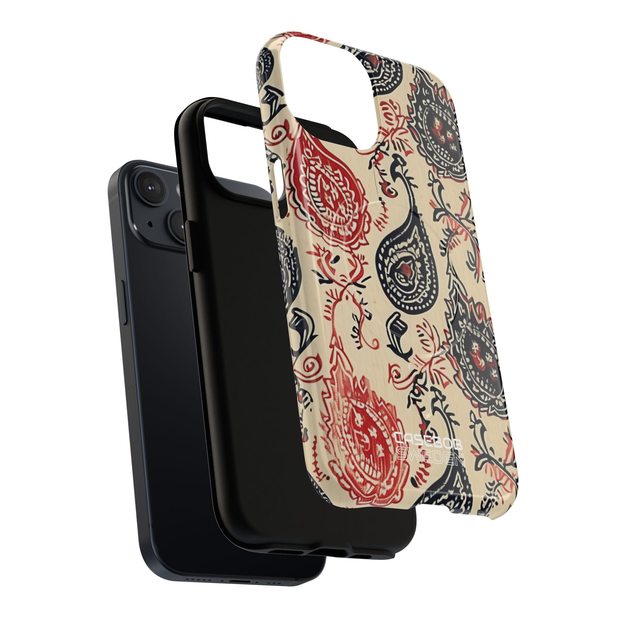 Navy Paisley Swirl iPhone 14 - Tough+