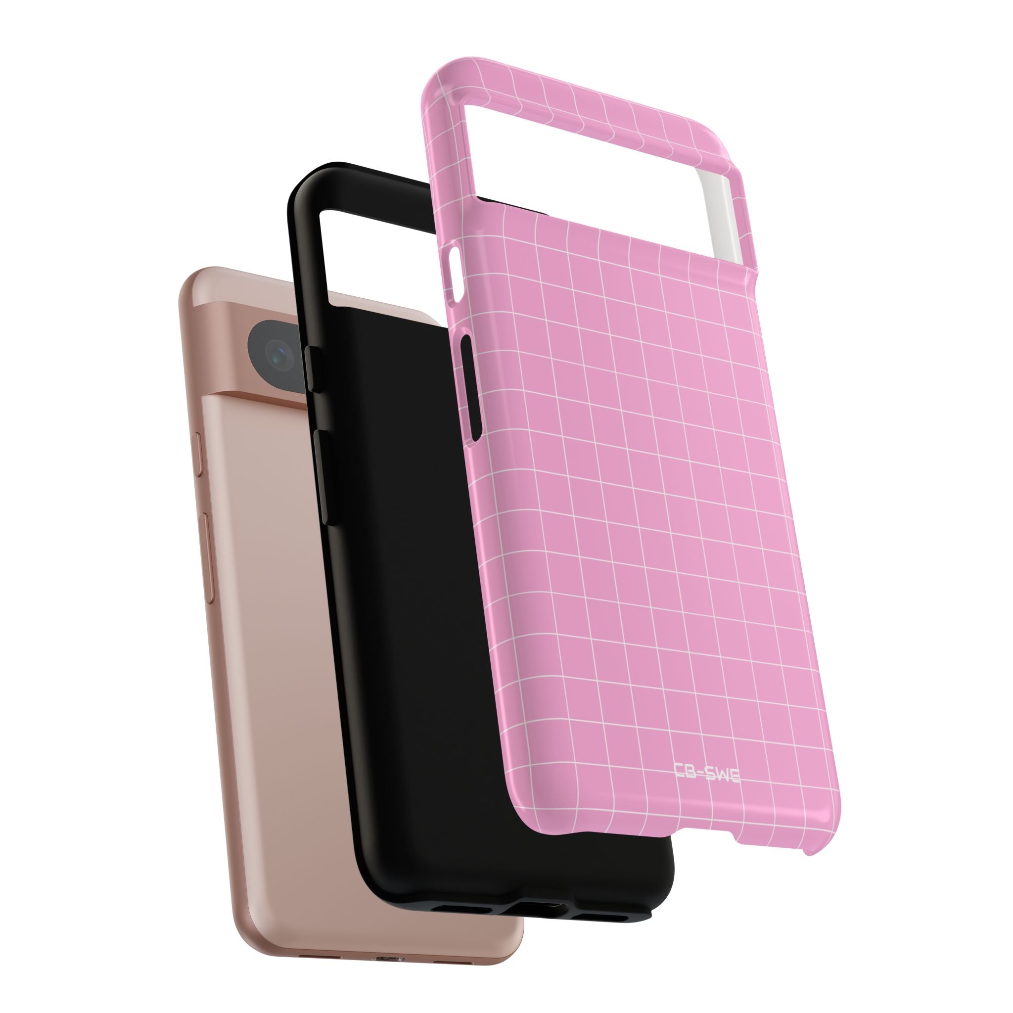 Pink Squares Align - Google Pixel Case