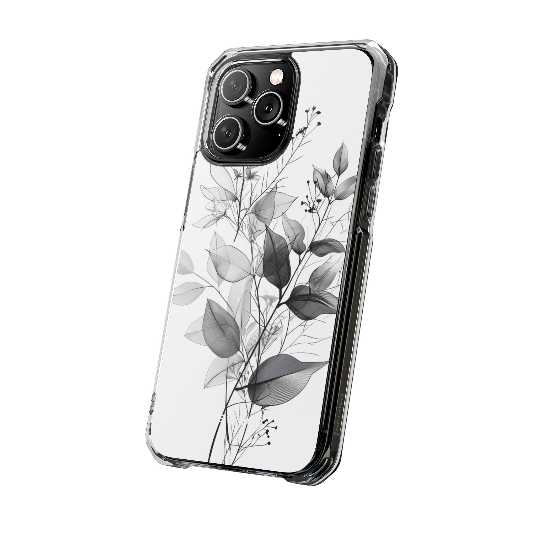 Veined Leaves Gray iPhone 14 Pro Max Case - Impact