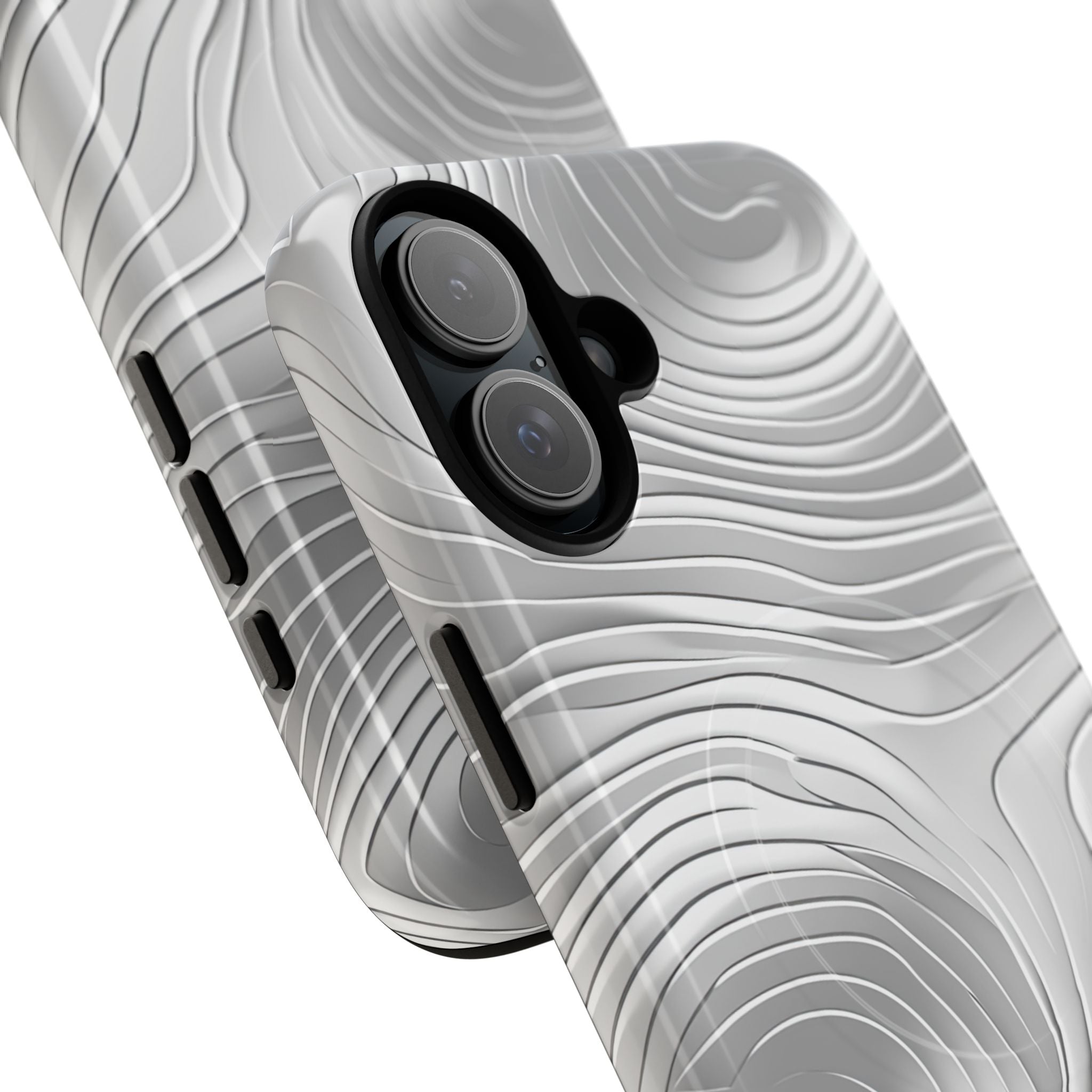 Monochrome Flow Lines iPhone 16 - Tough+