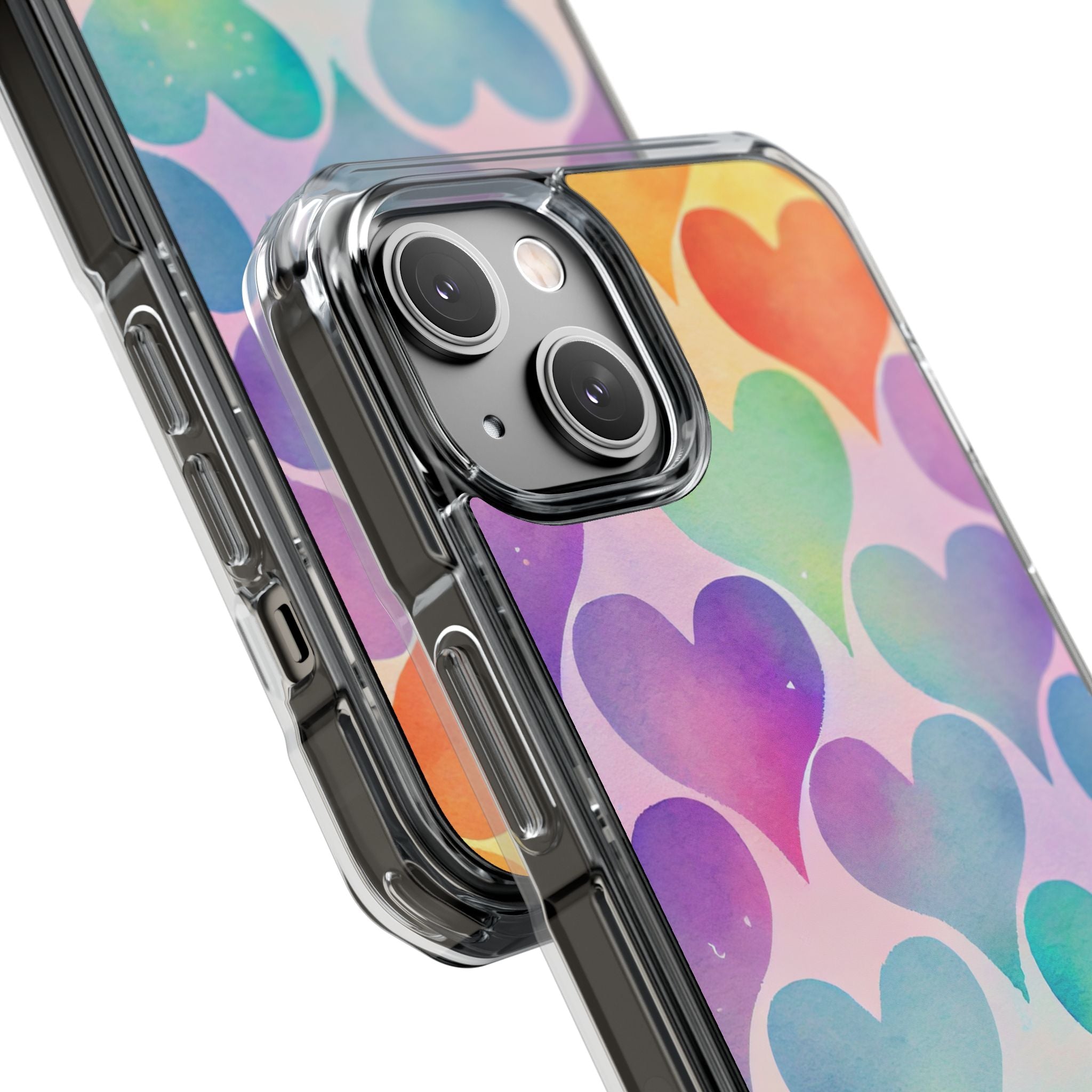 Watercolor Heart Symphony iPhone Case - Impact