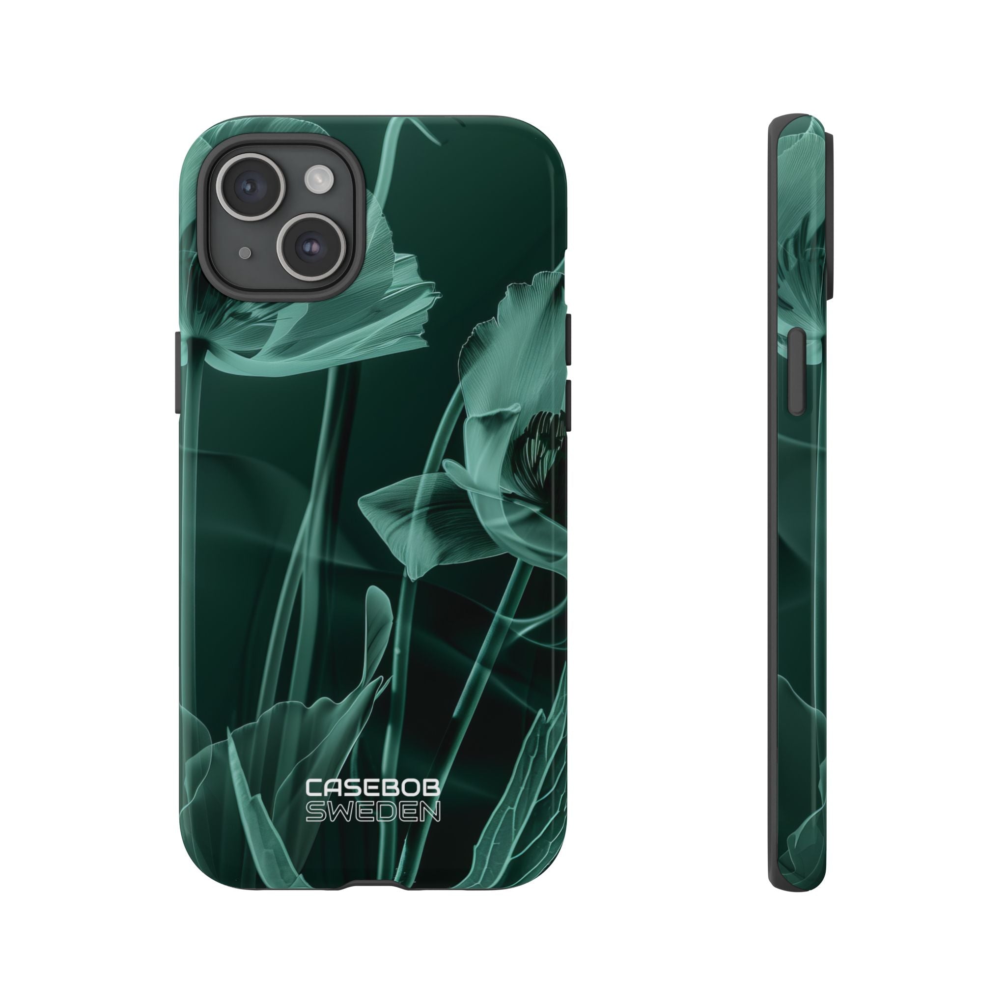 Teal Bloom Radiance iPhone 15 - Resistente