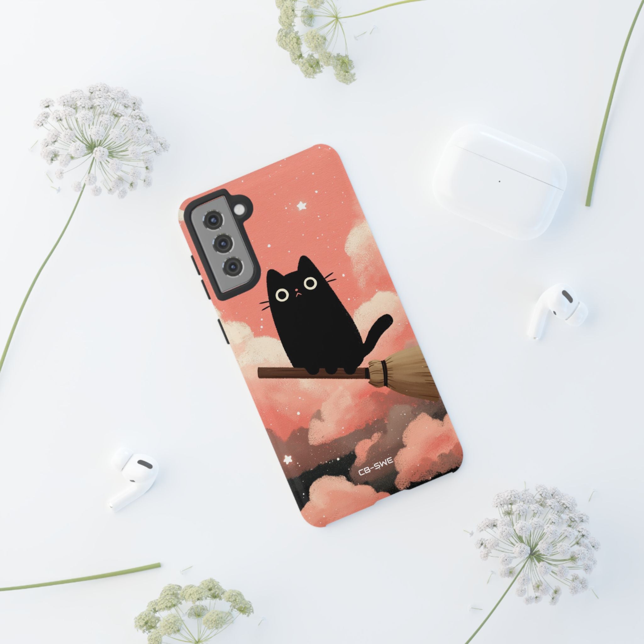 Cat Rides Broom - Samsung Case