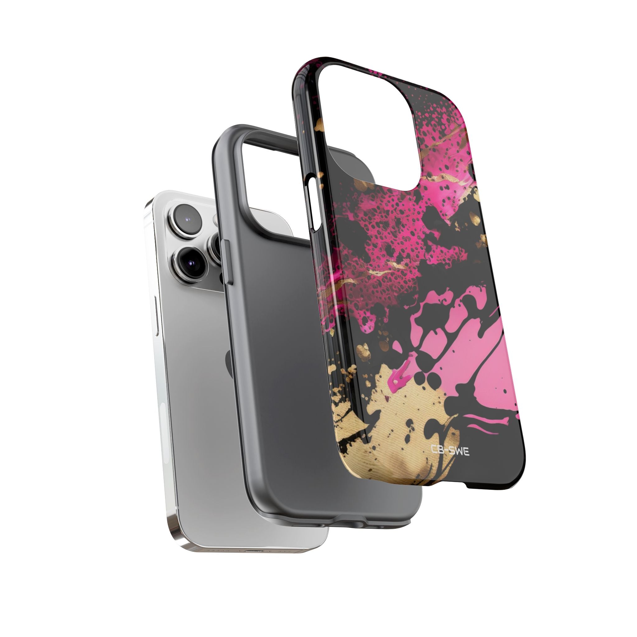 Dynamic Splatter Elegance - iPhone Case