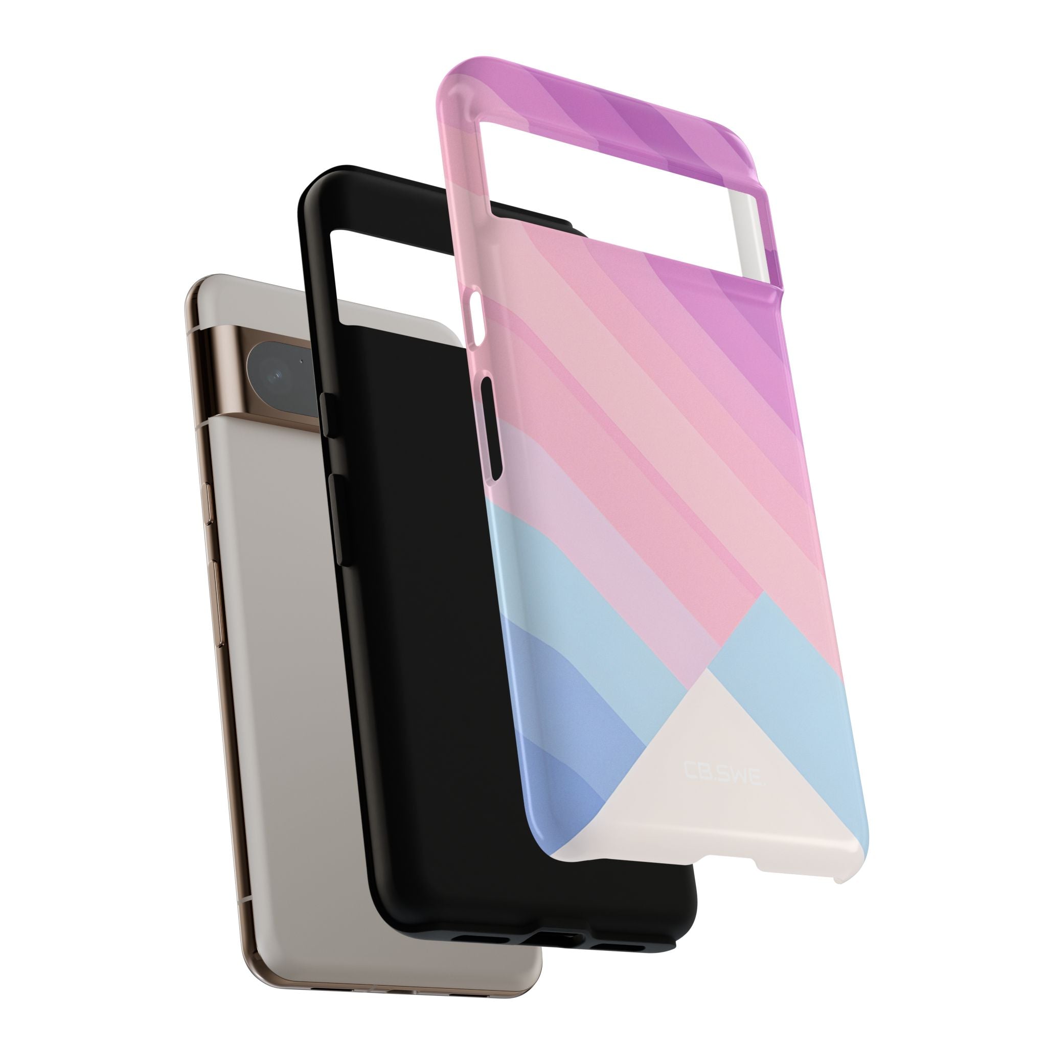 Pink Blue Gradient Layers Google Pixel 8 - Tough