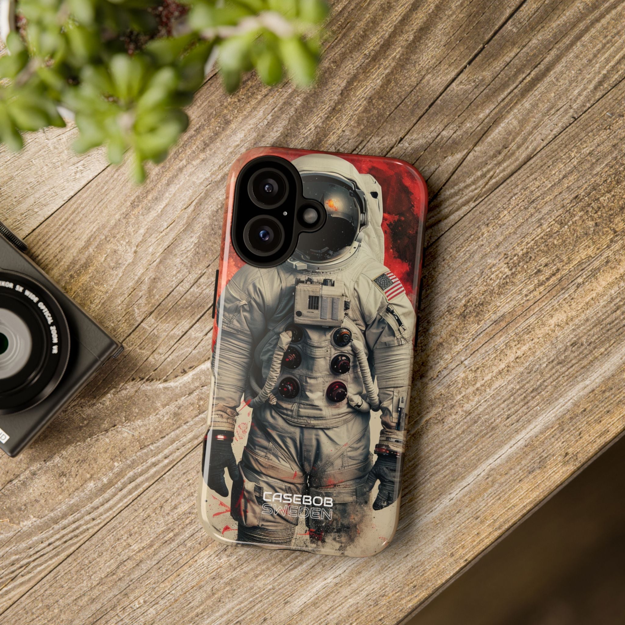Crimson Spacewalk Dream iPhone 16 - Tough