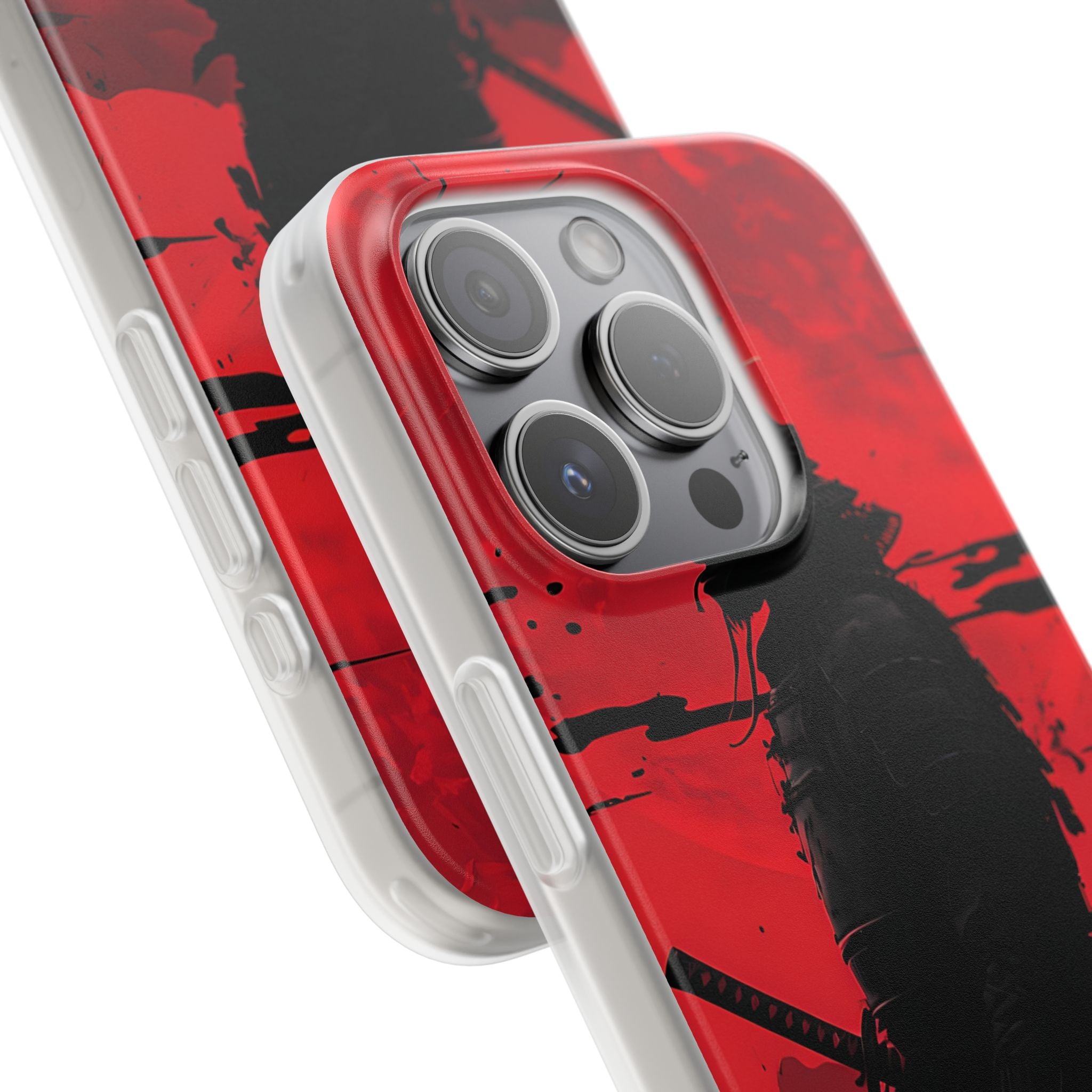 Crimson Samurai iPhone 15 Pro Case - Soft