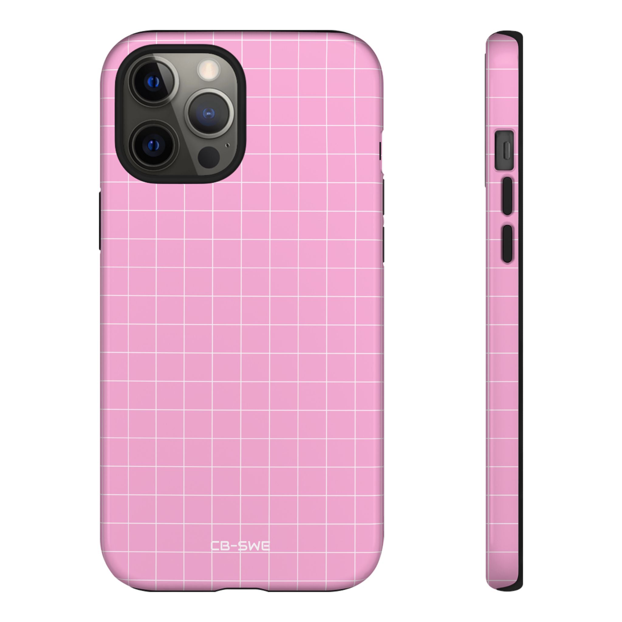 Pink Squares Align - iPhone Case