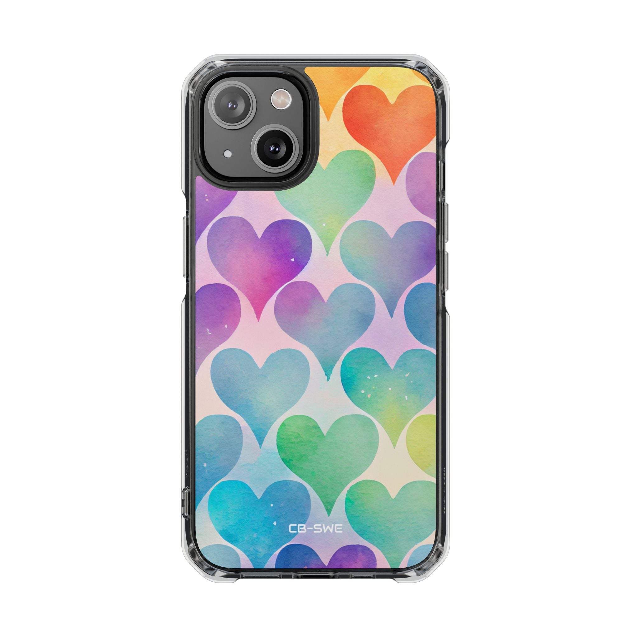 Watercolor Heart Symphony iPhone Case - Impact