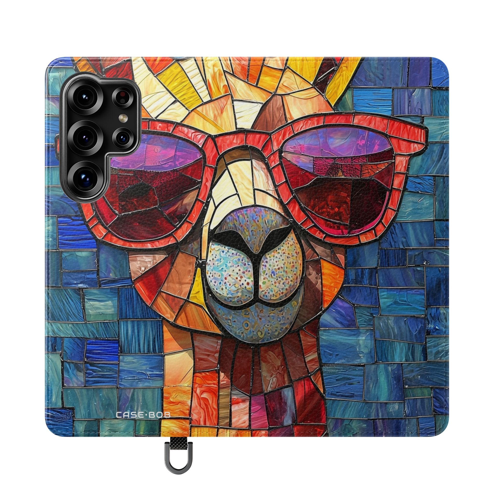 Sunglass Llama Mosaic - Samsung S25 Ultra Case - Lompakkokotelo