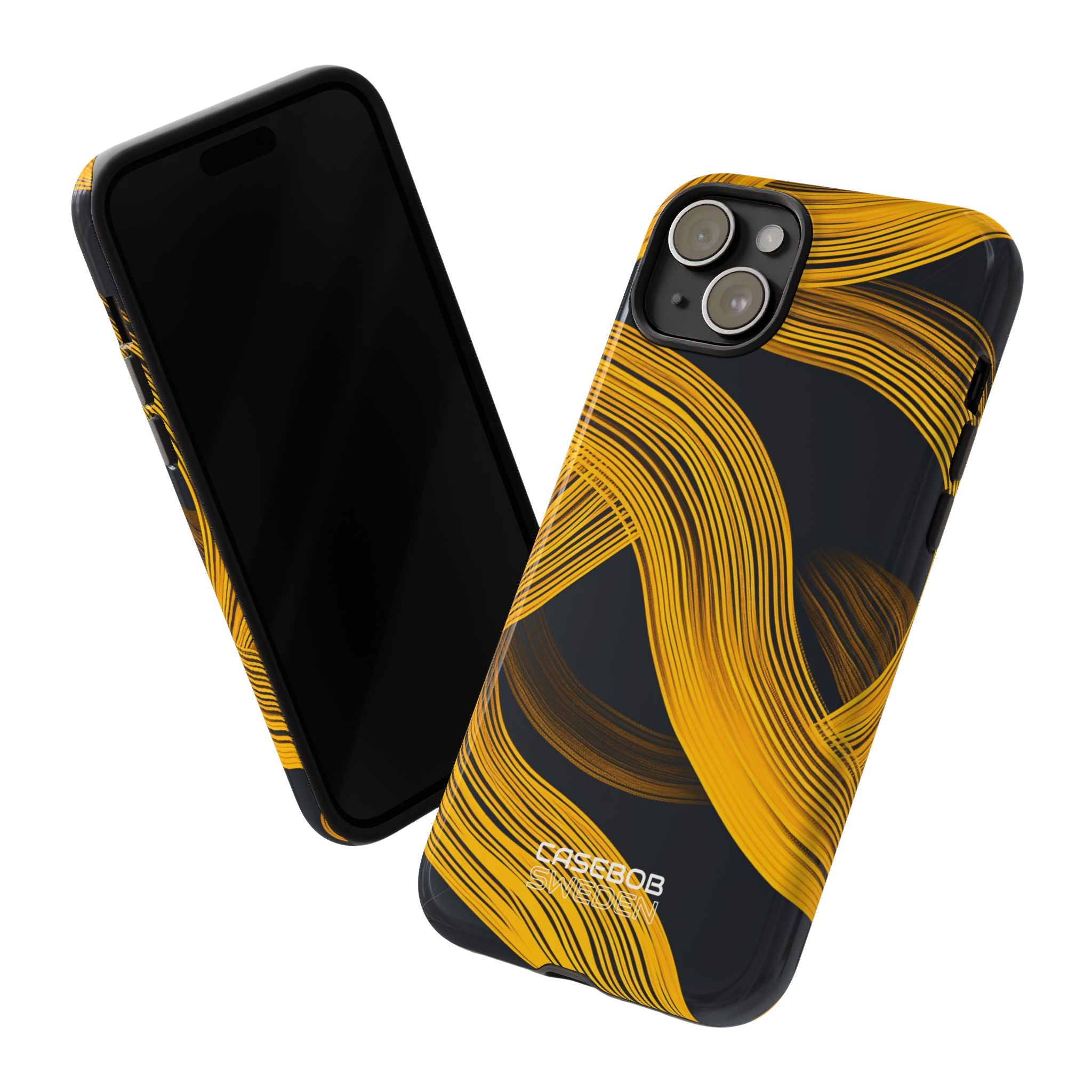 Yellow Flow Lines iPhone 15 - Tough
