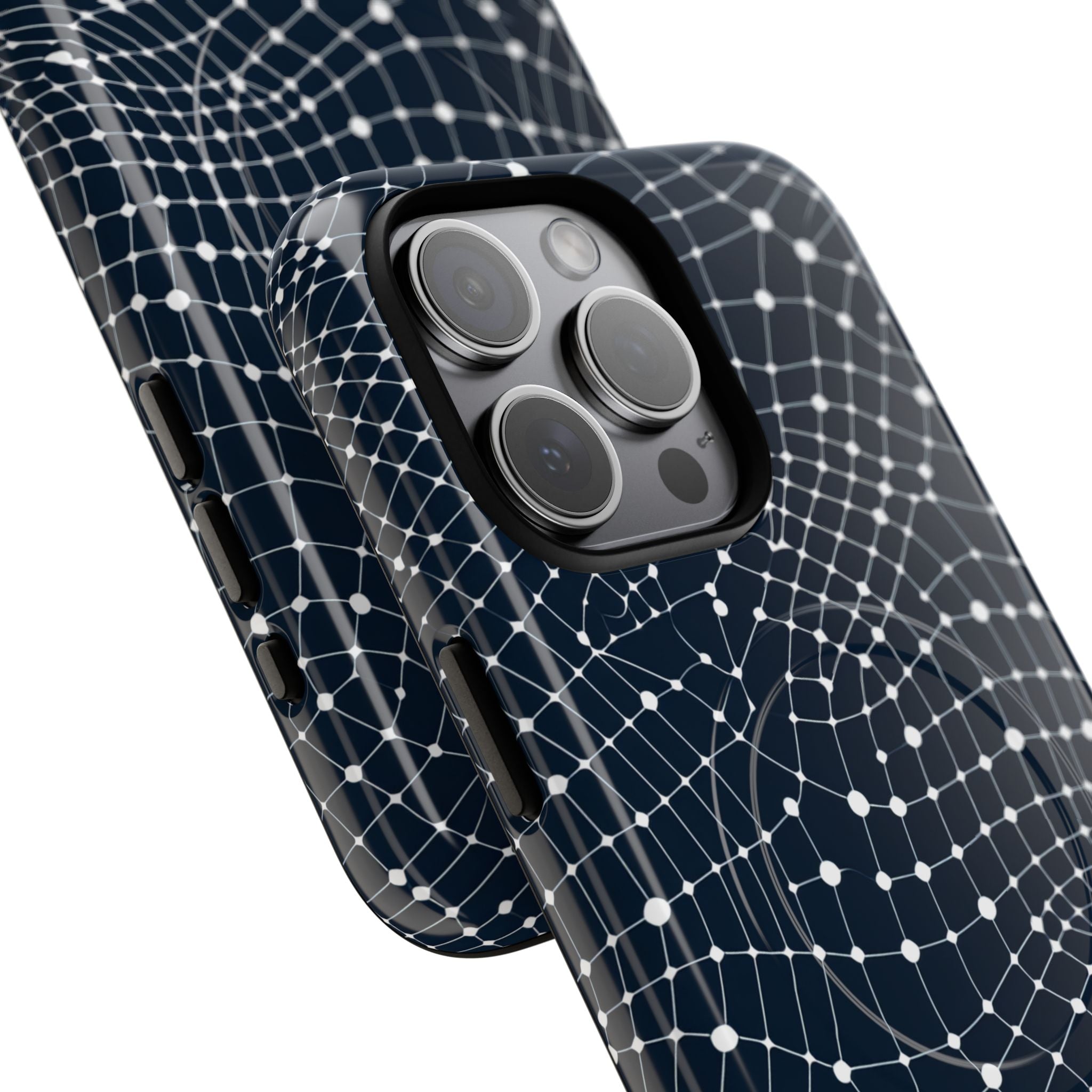 Warped Grid Web iPhone 15 - Tough+