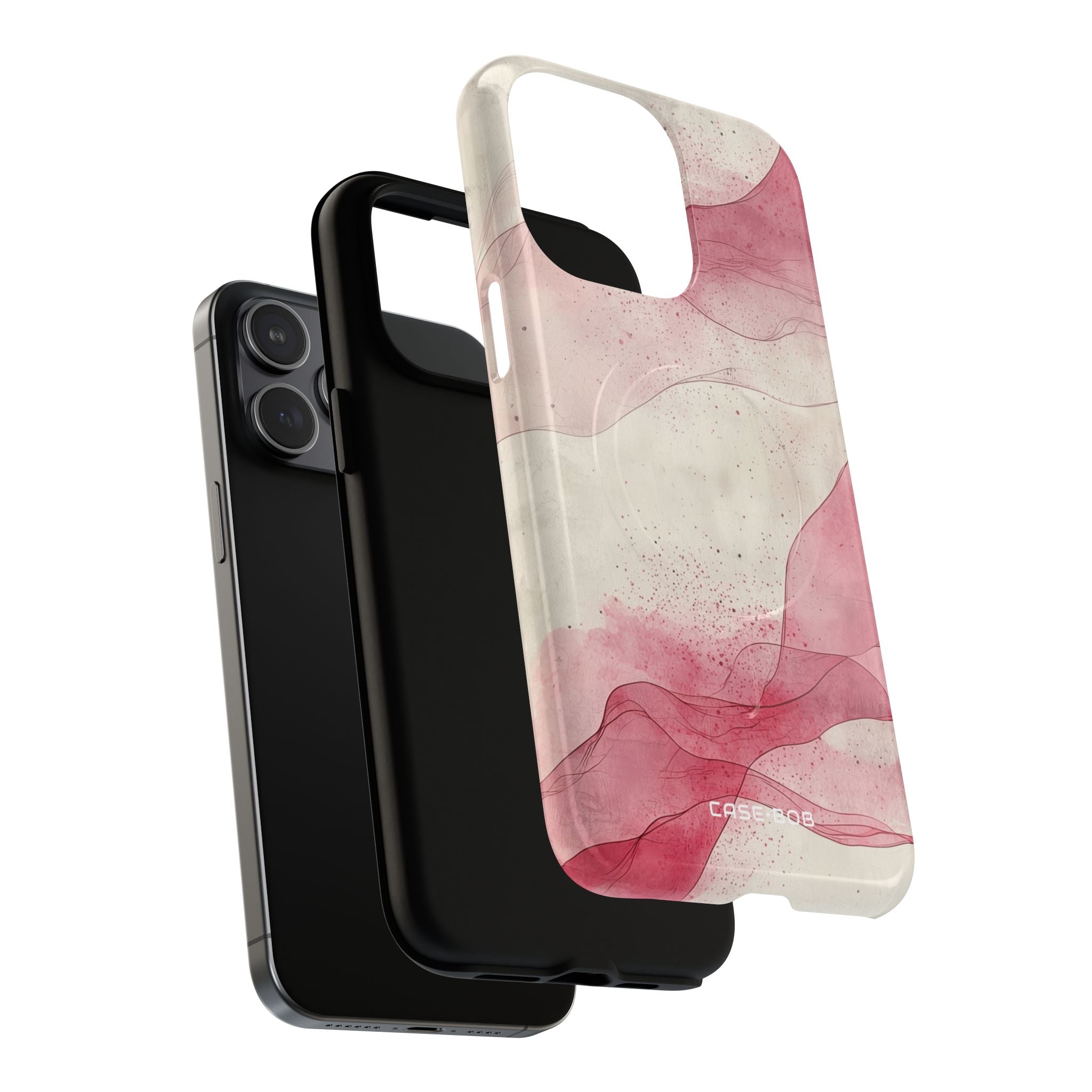 Crimson Waves iPhone 15 Pro Max Case - Tough+