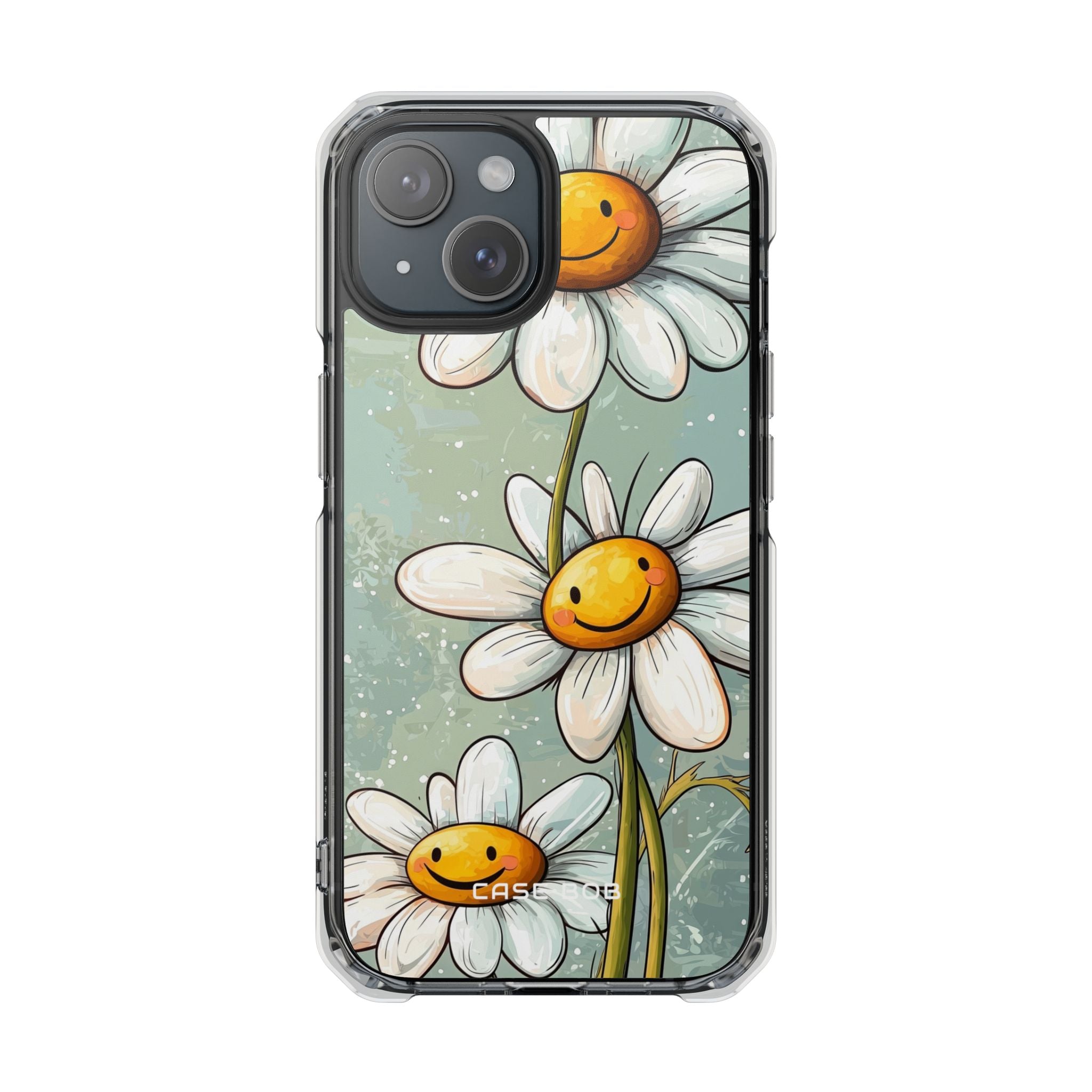 Smiling Daisies Green iPhone 15 Case - Impact