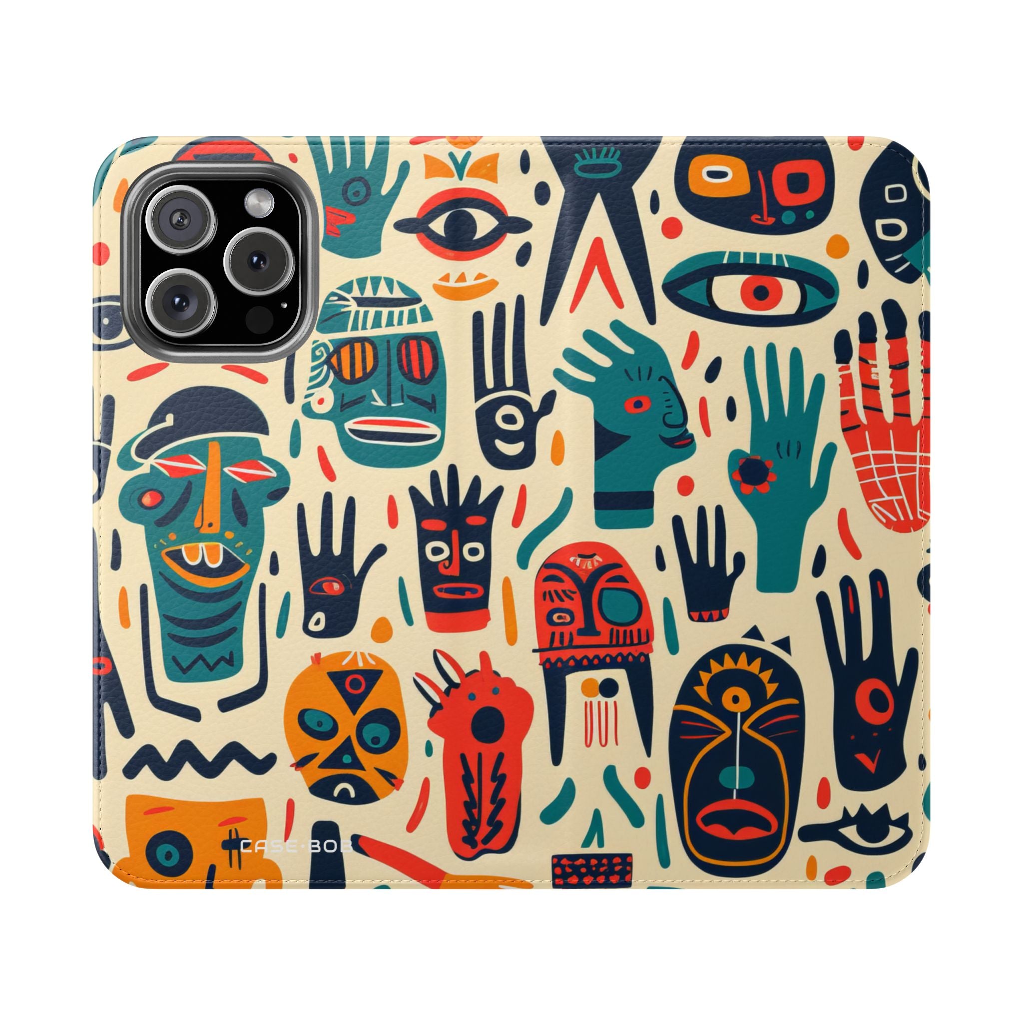 Tribal Faces - iPhone 16 Max Case - Wallet