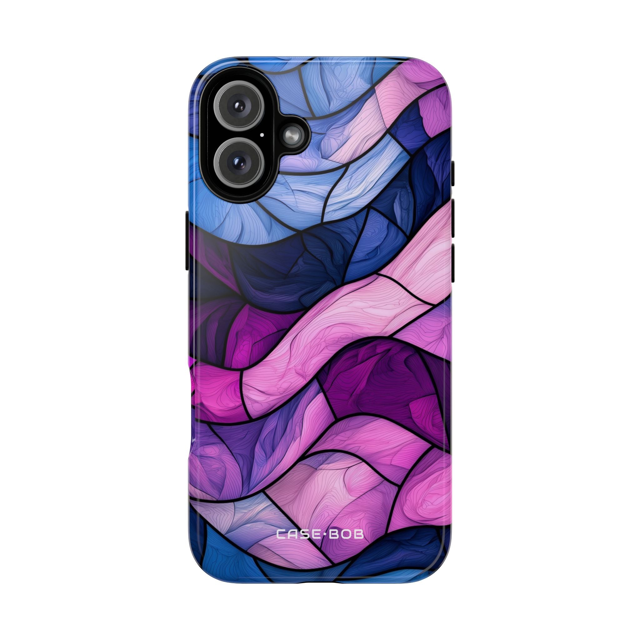 Wavy Violet Bands iPhone 16 Plus Case - Tough