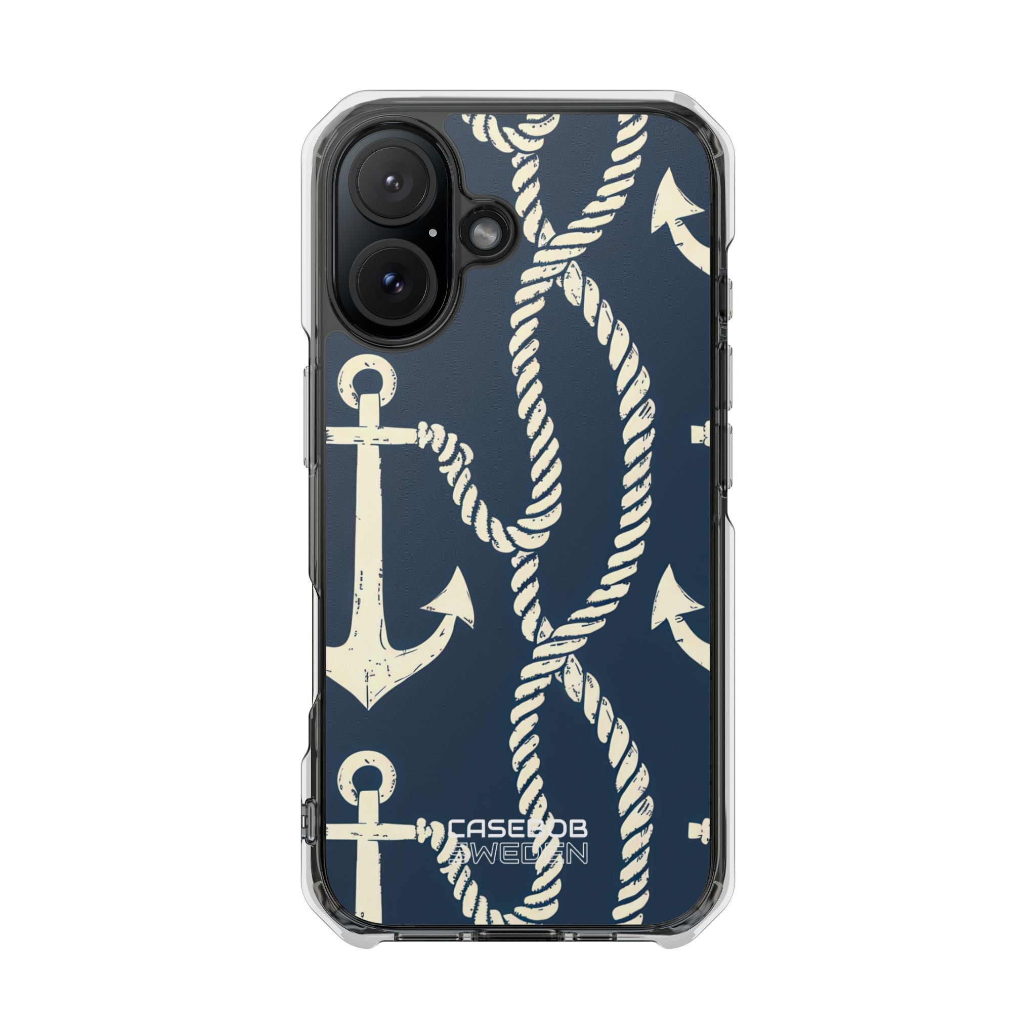 Nautical Anchors Rope iPhone 16 - Impact Clear+
