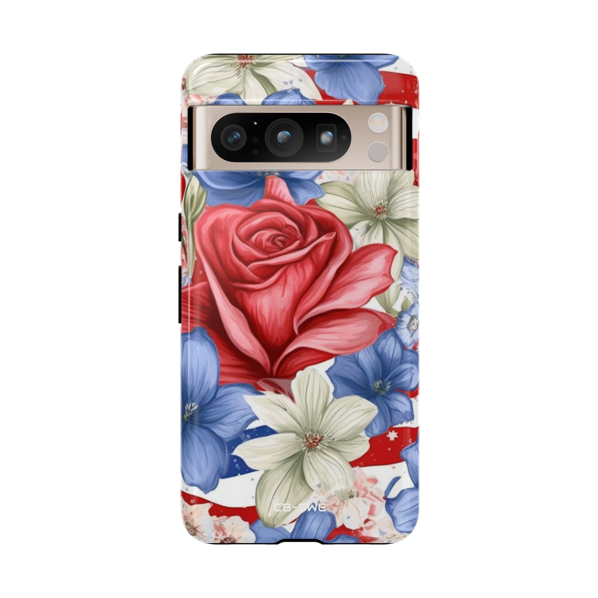 Roses Embrace Stripes - Google Pixel Case
