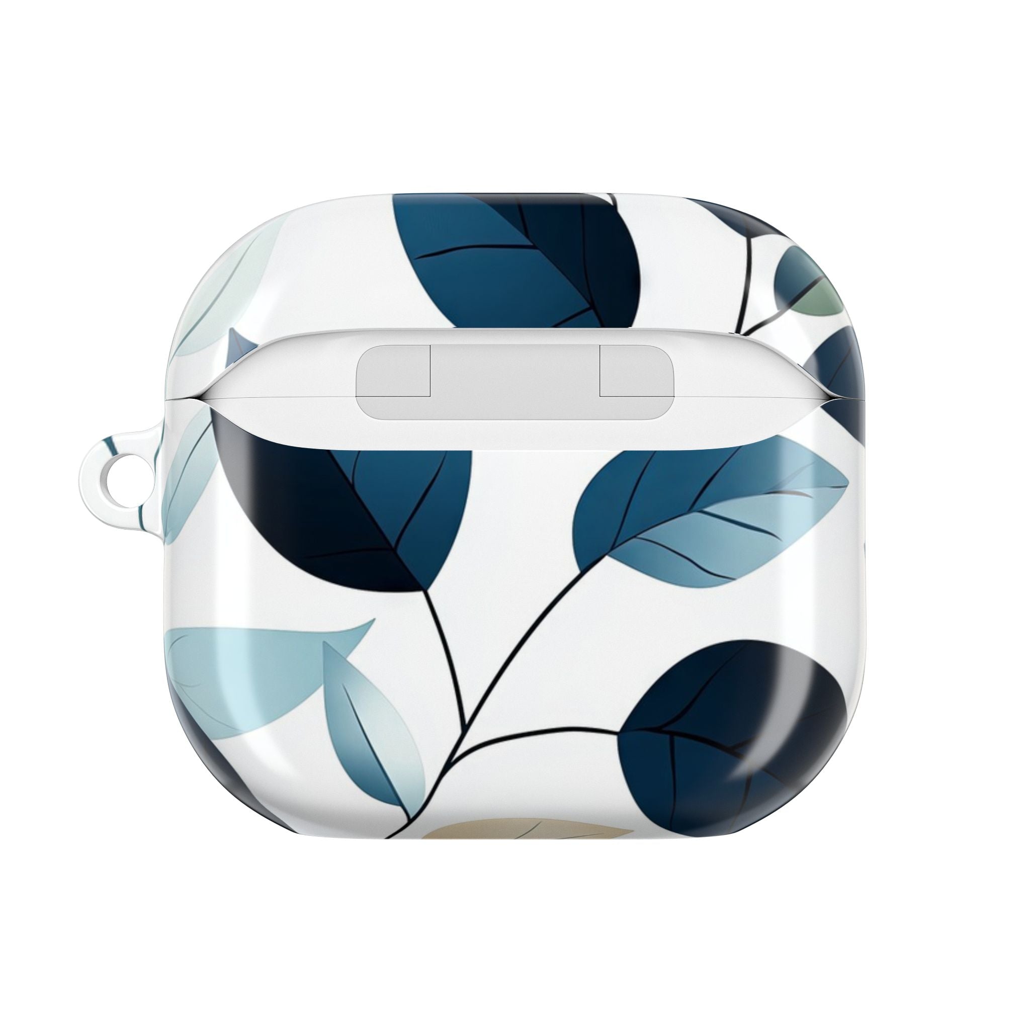 Navy Leaf Veins - AirPods Case
