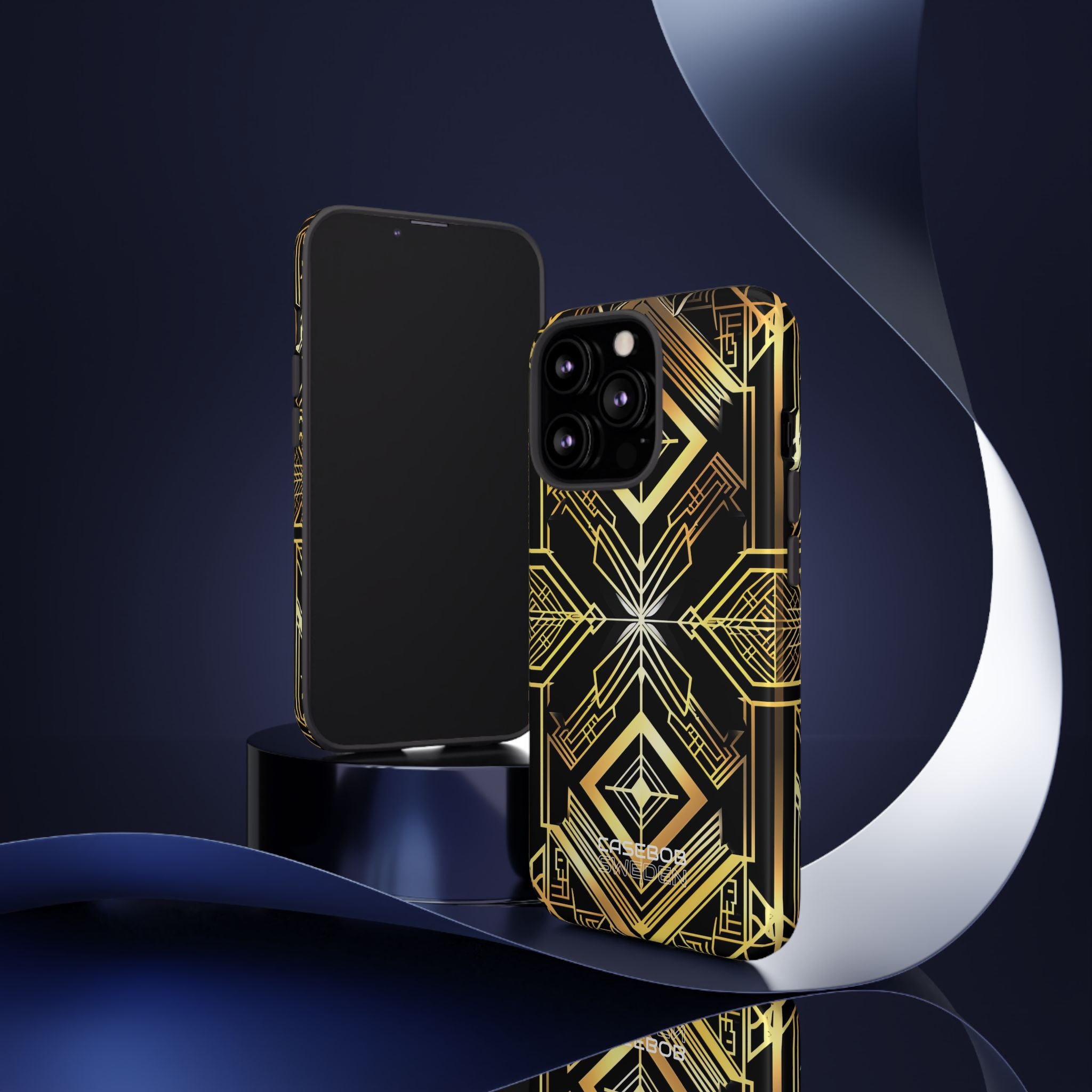 Golden Geometric Symphony iPhone 13 - Tough