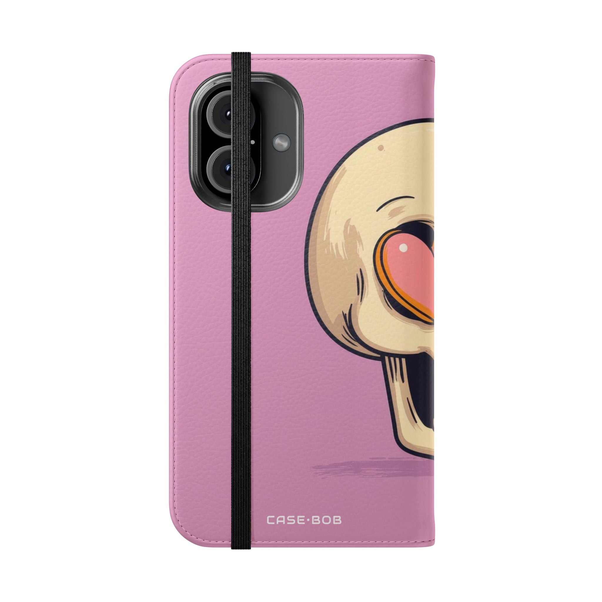 Heart Eyes Skull - iPhone 16 Case - Wallet