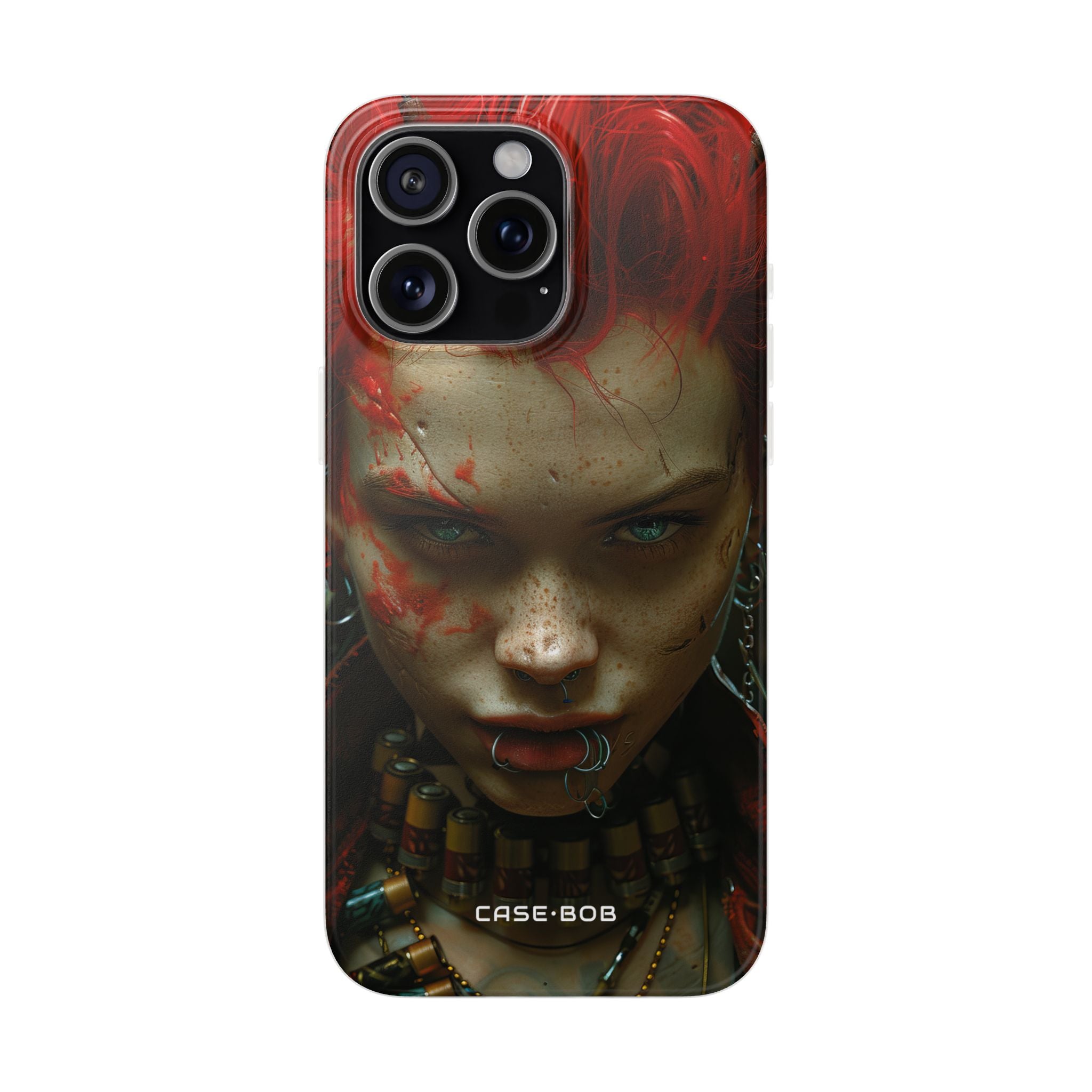 Red Spike Gaze iPhone 15 Pro Max Case - Soft