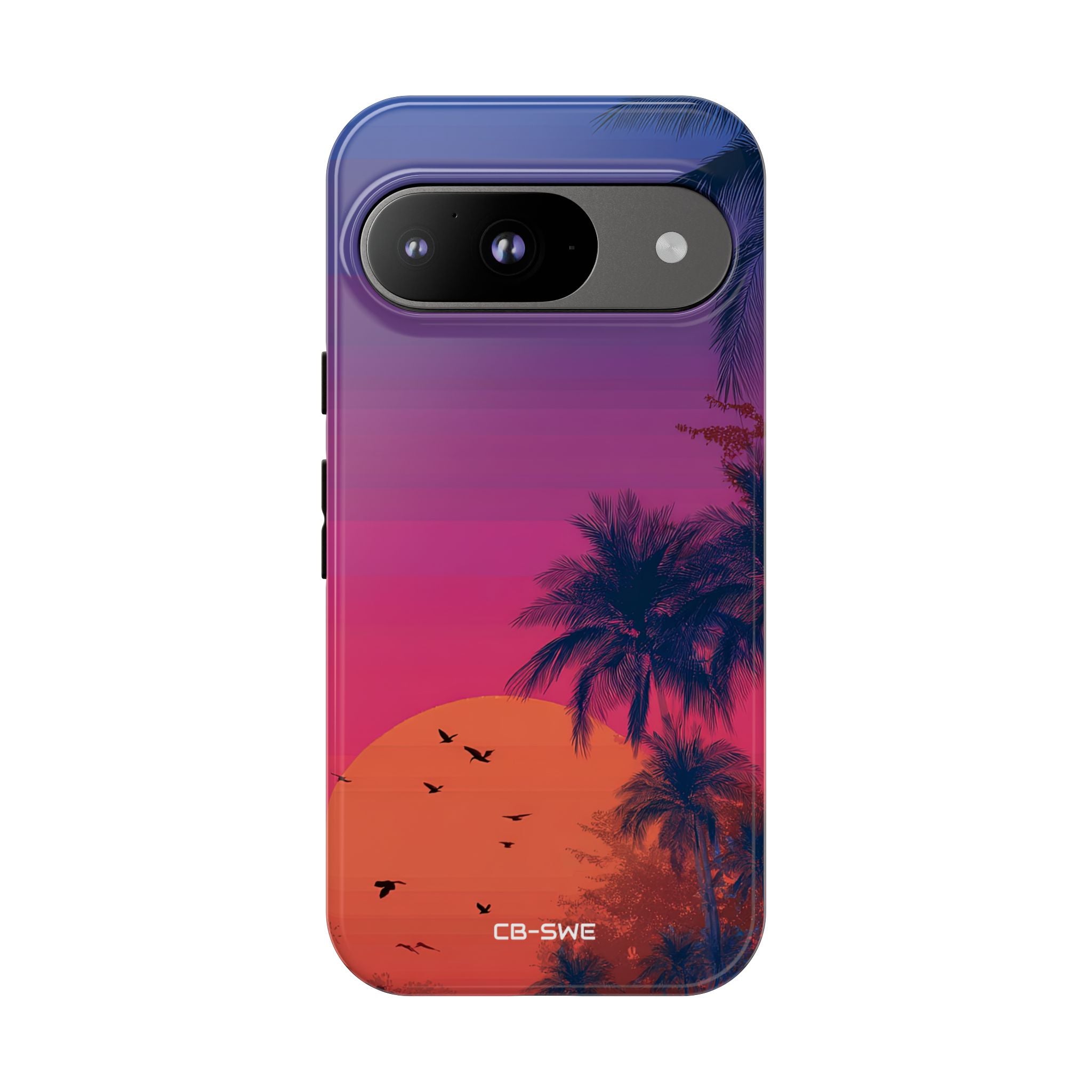 Tropical Sunset Silhouettes - Google Pixel Case