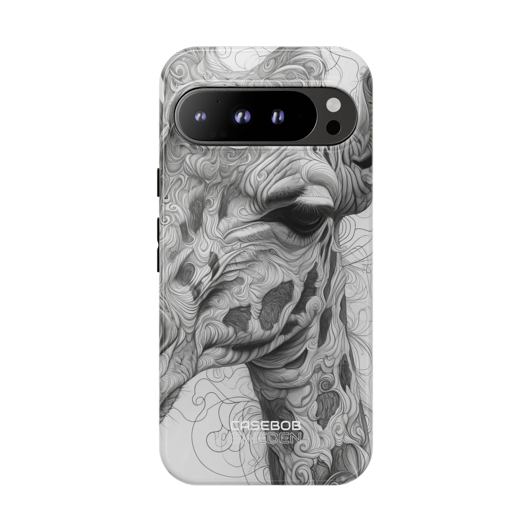 Swirling Giraffe Art Google Pixel 9 - Tough