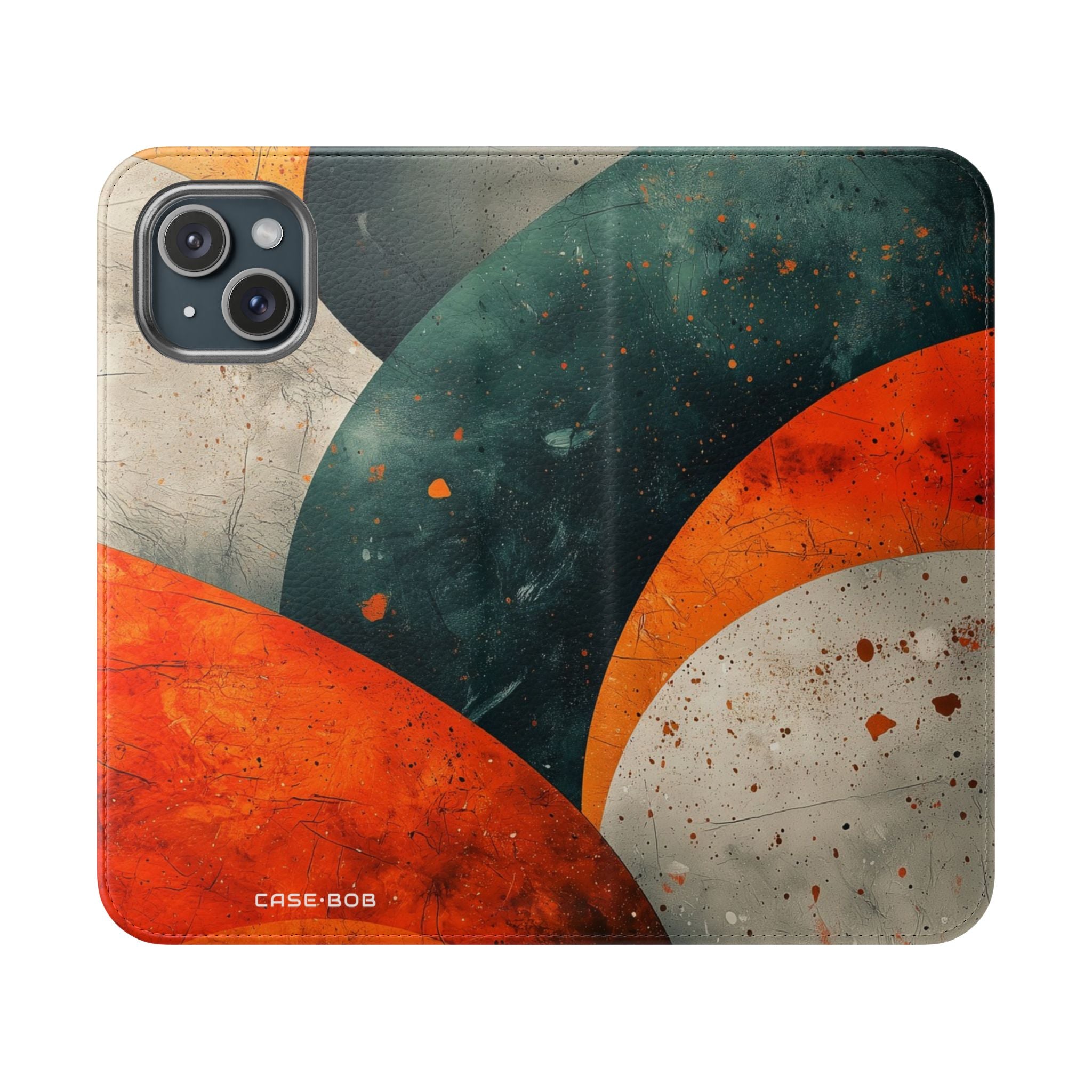 Sweeping Ember Bands - iPhone 15 Case - Wallet